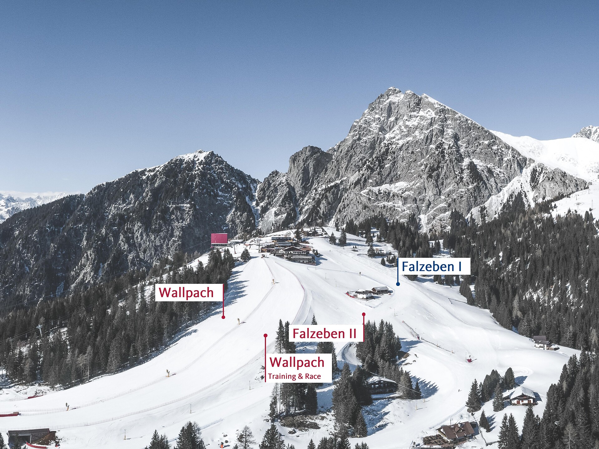 Pisten im vorderen Bereich von Meran 2000