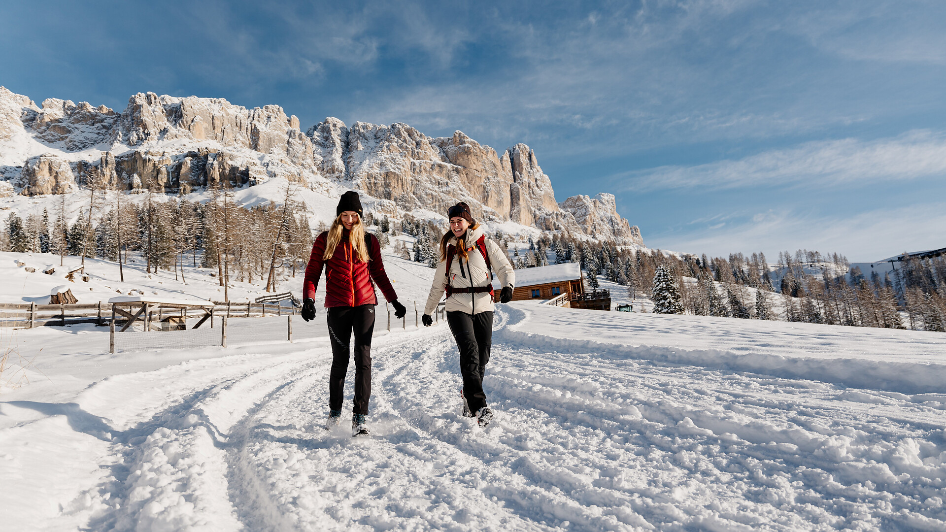 Piacevole escursione panoramica invernale alla Baita Messnerjoch - Regione dolomitica Val d'Ega - #2 - suedtirol.info