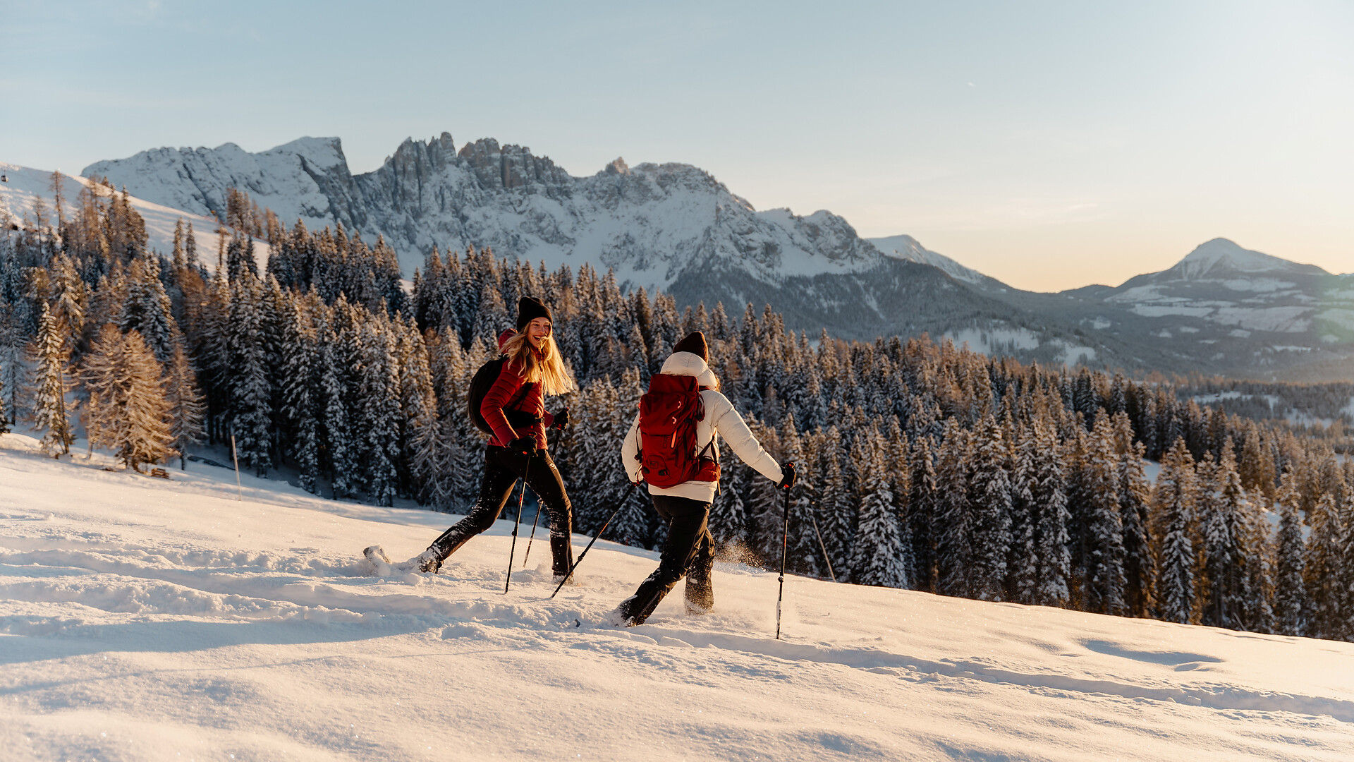 Piacevole escursione panoramica invernale alla Baita Messnerjoch - Regione dolomitica Val d'Ega - #1 - suedtirol.info