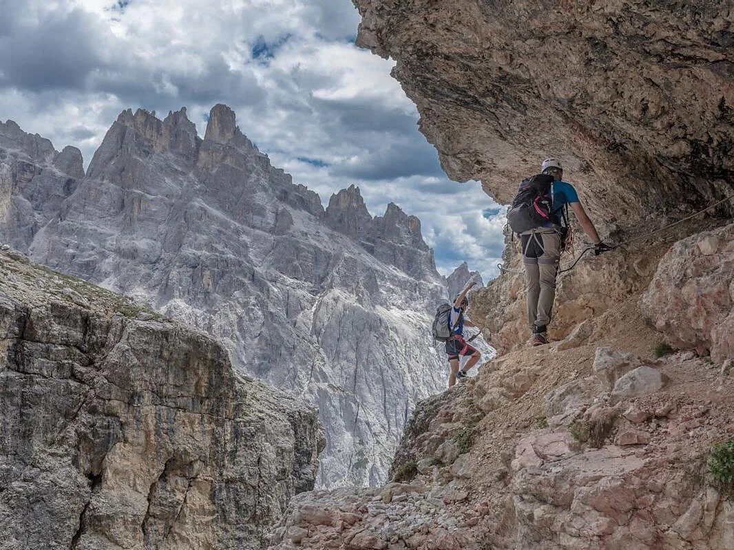 Via ferrata: Dolomites without borders - stage 1 – Rifugio Lunelli – Rifugio Berti/Rifugio Carducci