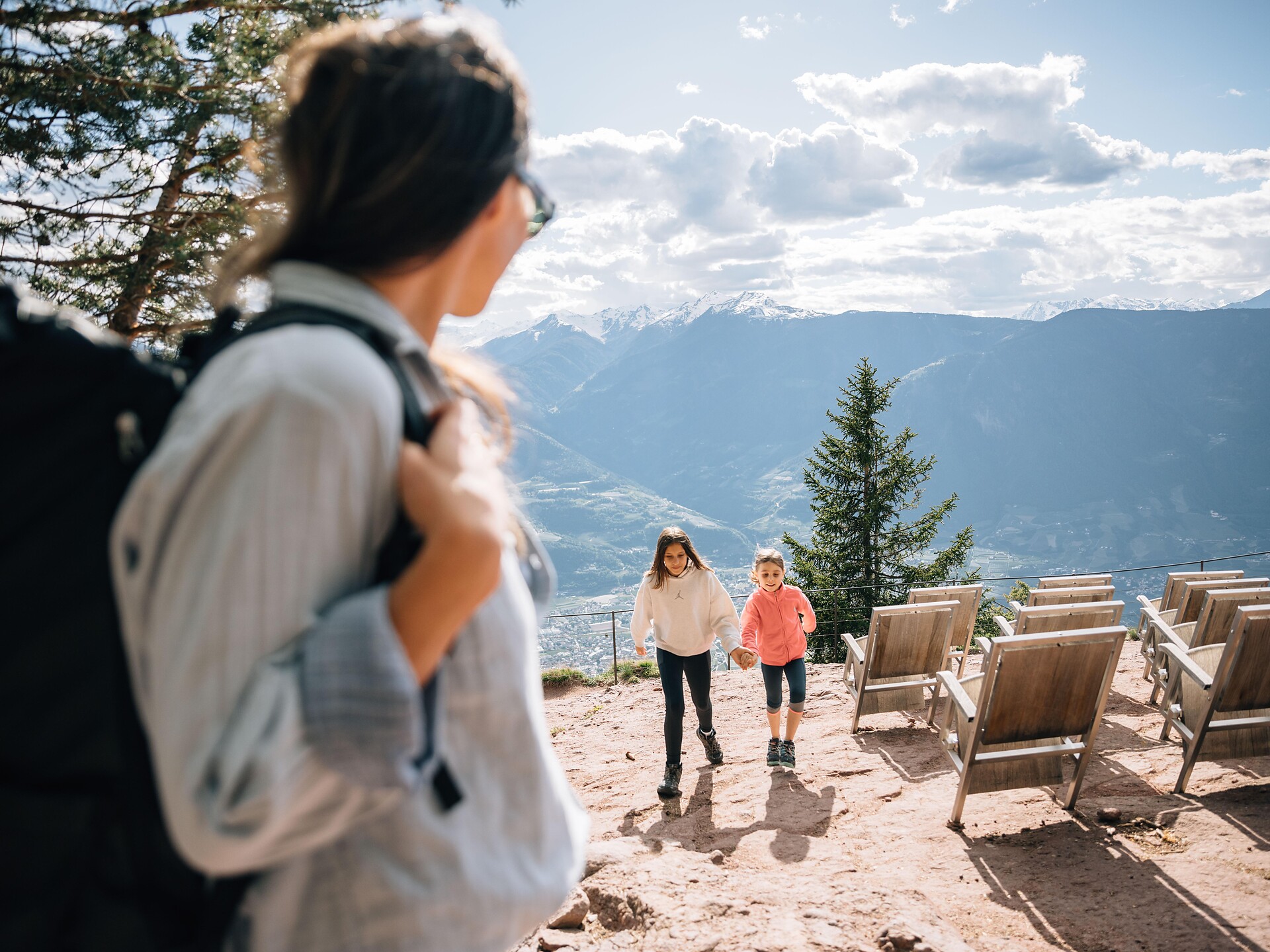 Il Knottnkino con vista sulla Val d'Adige