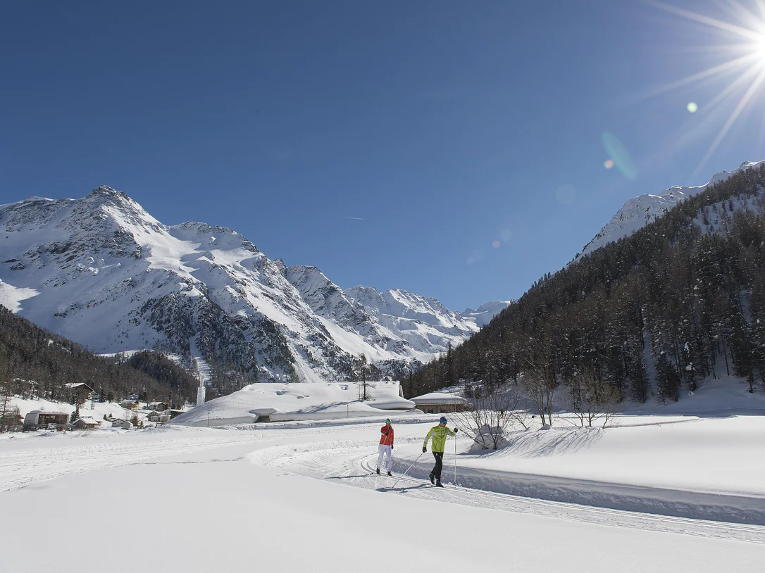 High-Altitude Cross-Country Skiing Trail in Solda/Sulden