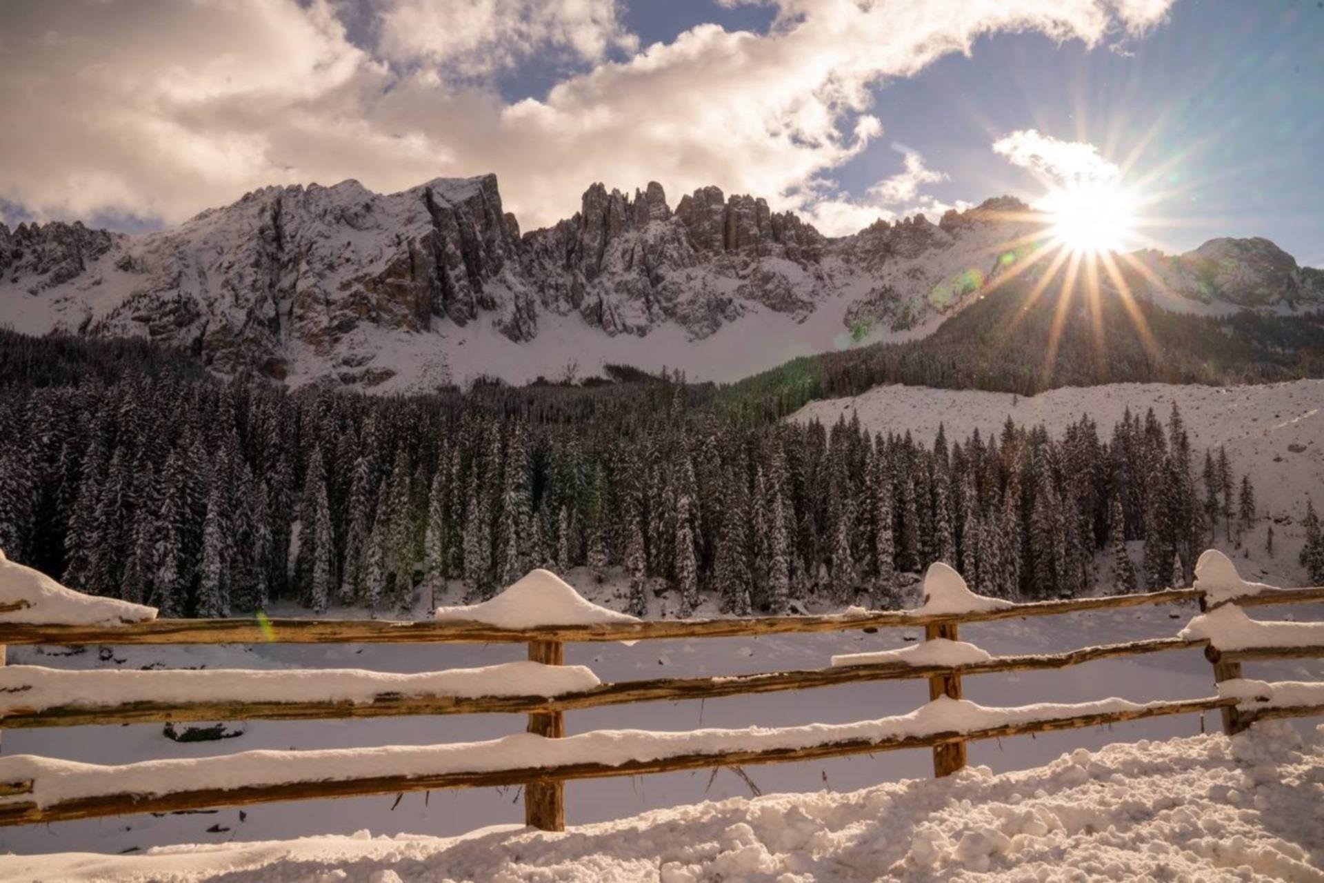Long winter circular hike at Lake Carezza Welschnofen/Nova Levante 1 suedtirol.info