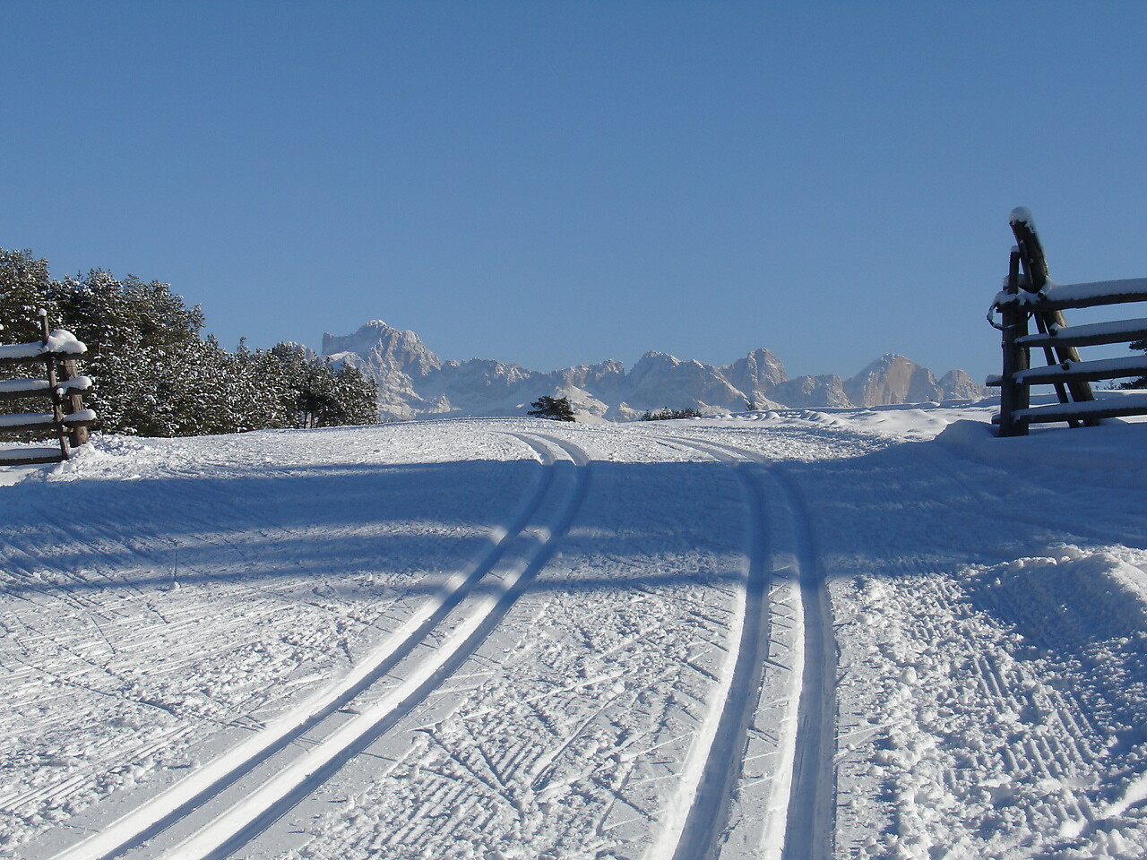 Cross country ski in Val d'Ega