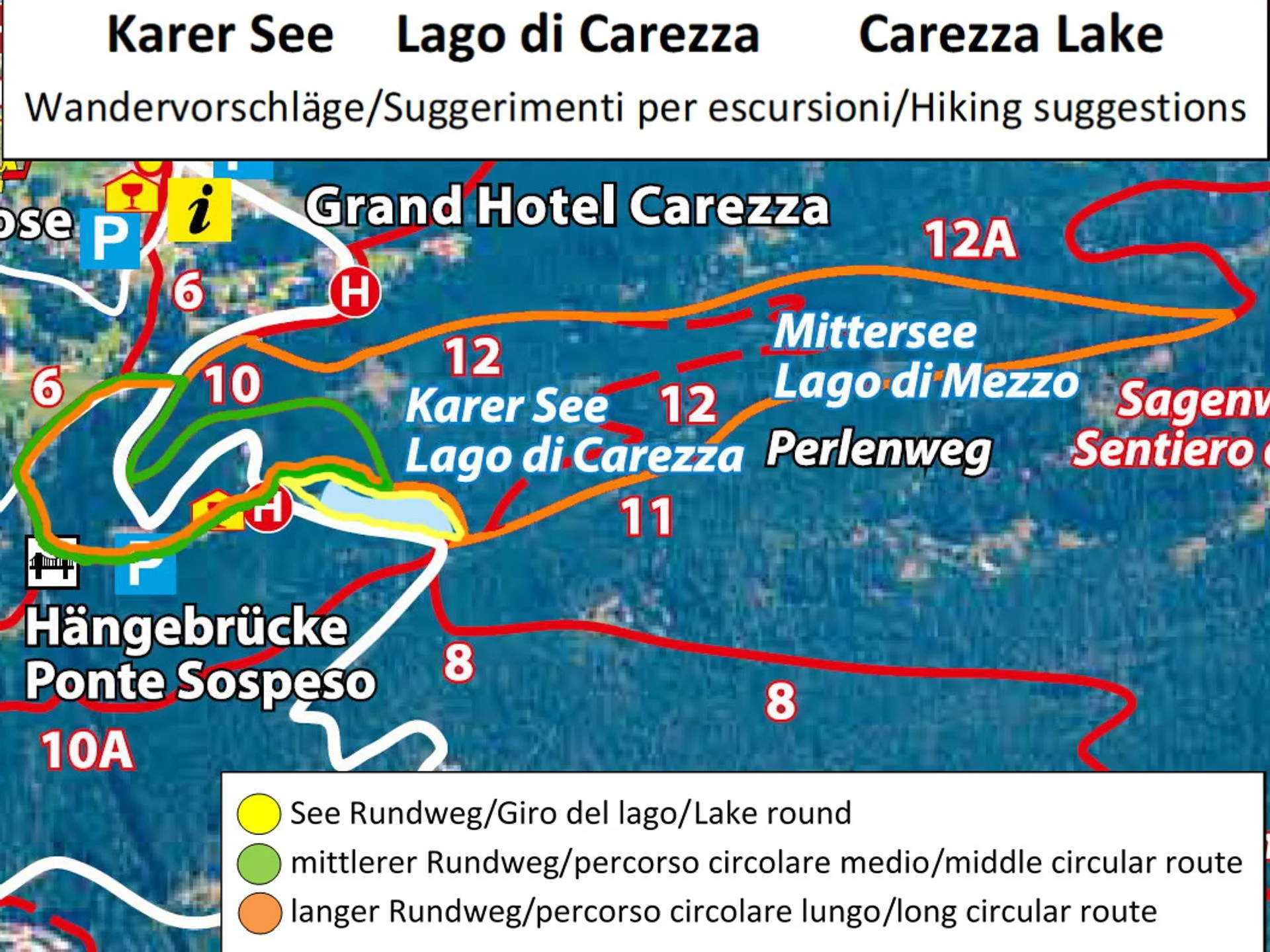 Percorso circolare medio al Lago di Carezza Nova Levante 2 suedtirol.info