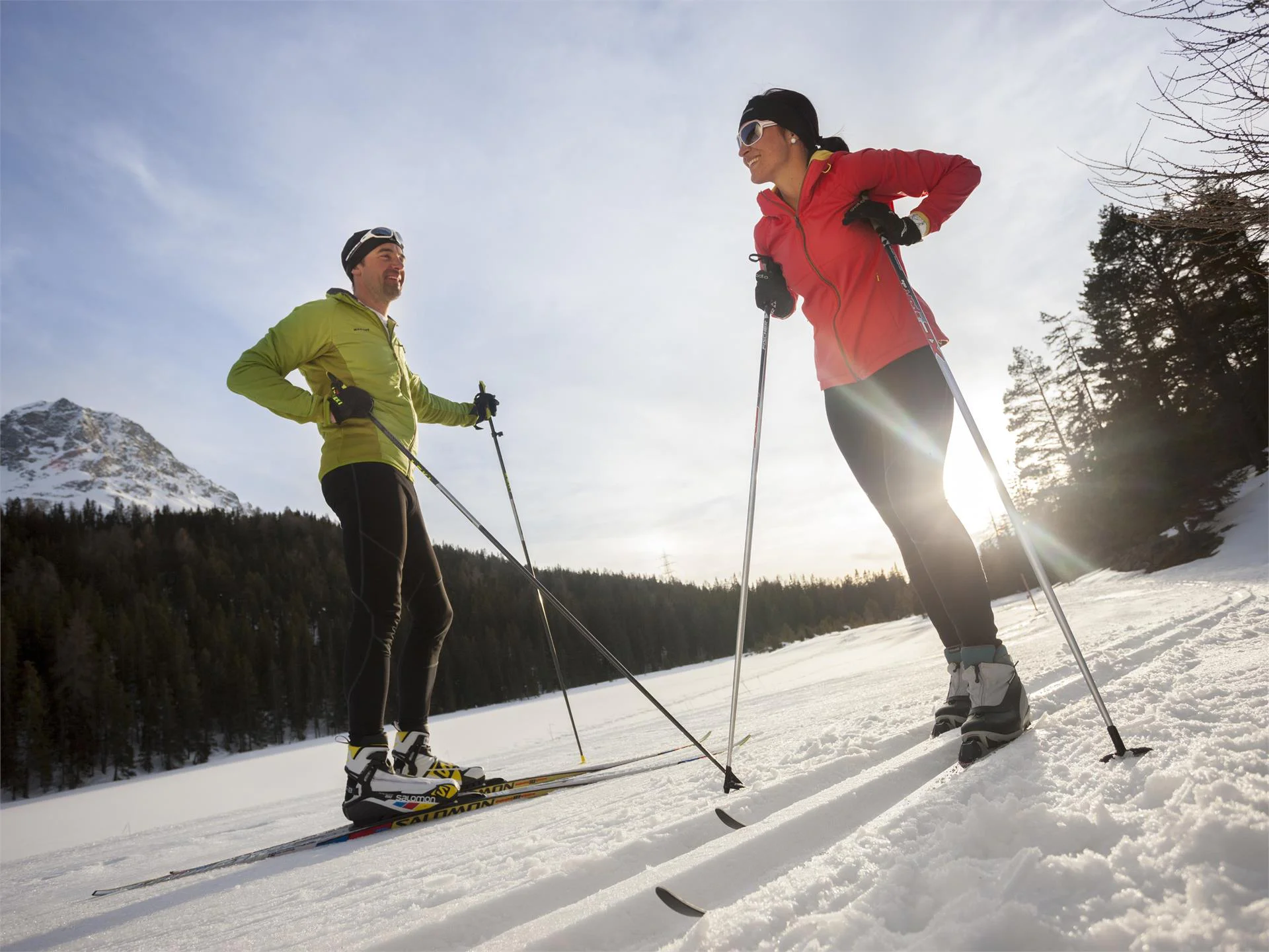 Nauders - Langlaufroute Schwarzer See cross-country ski run Graun im Vinschgau/Curon Venosta 1 suedtirol.info