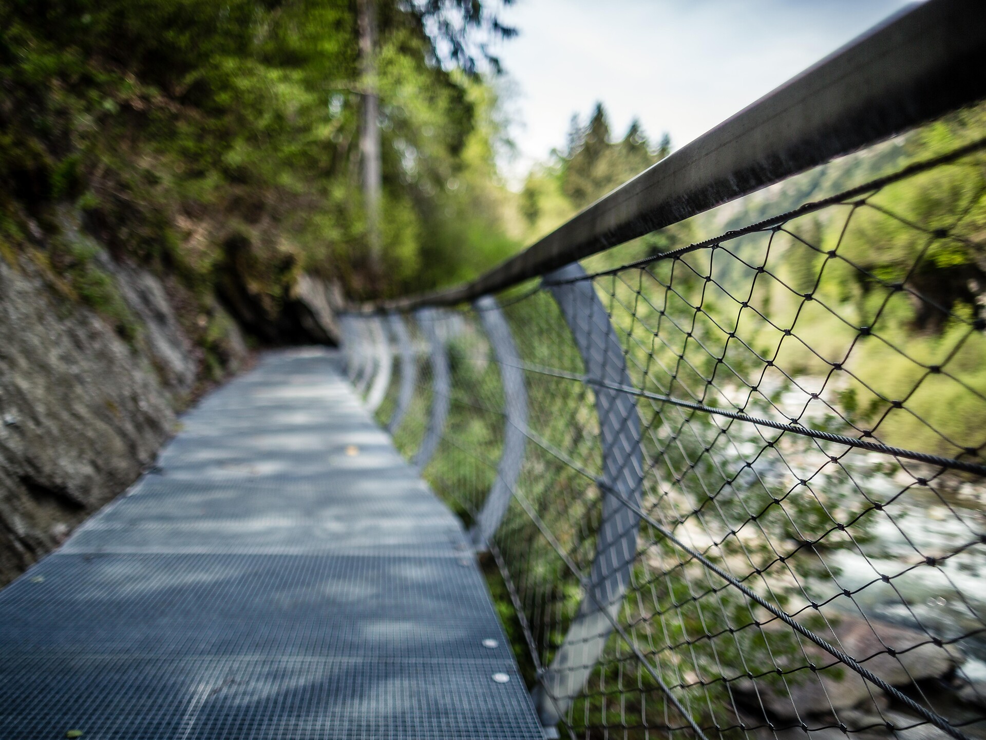 Weg entlang der Passerschlucht