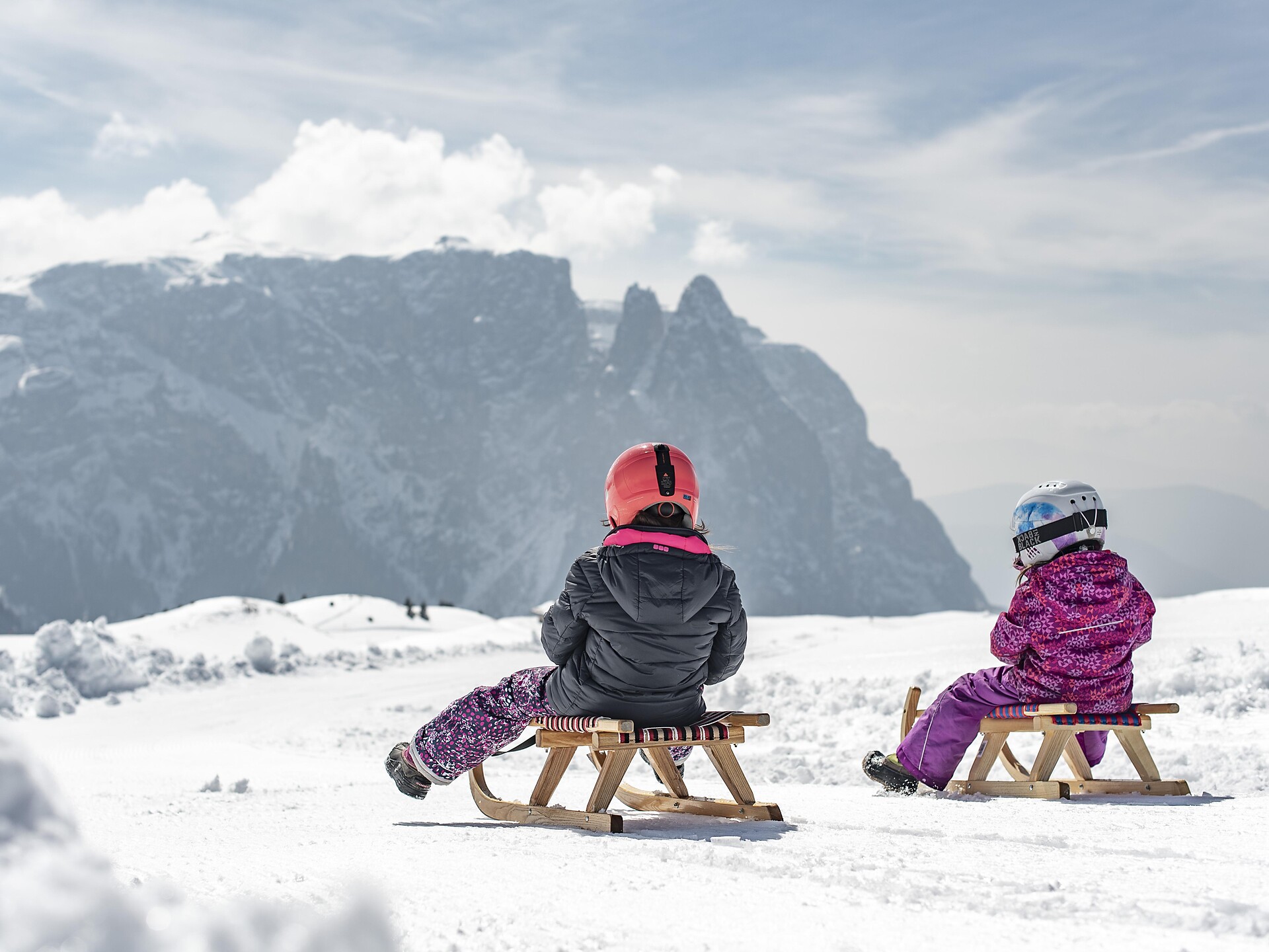 Tobogganing Seiser Alm