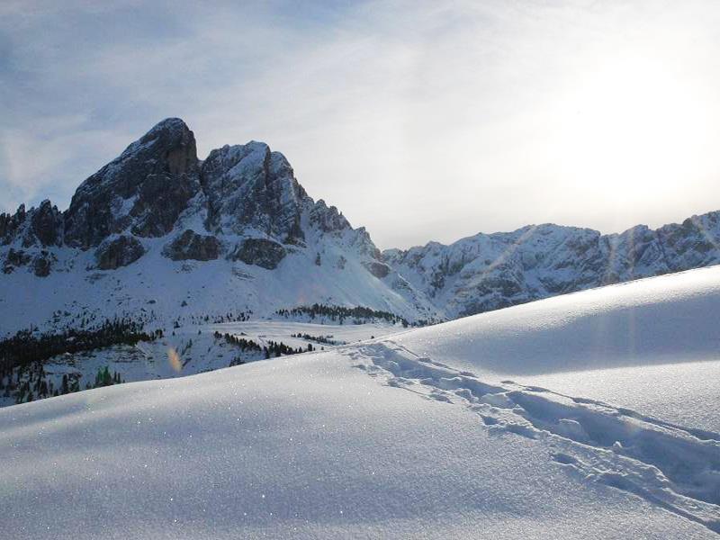 Schneeschuhwanderung von Pé de Börz auf den Maurerberg San Martin 1 suedtirol.info
