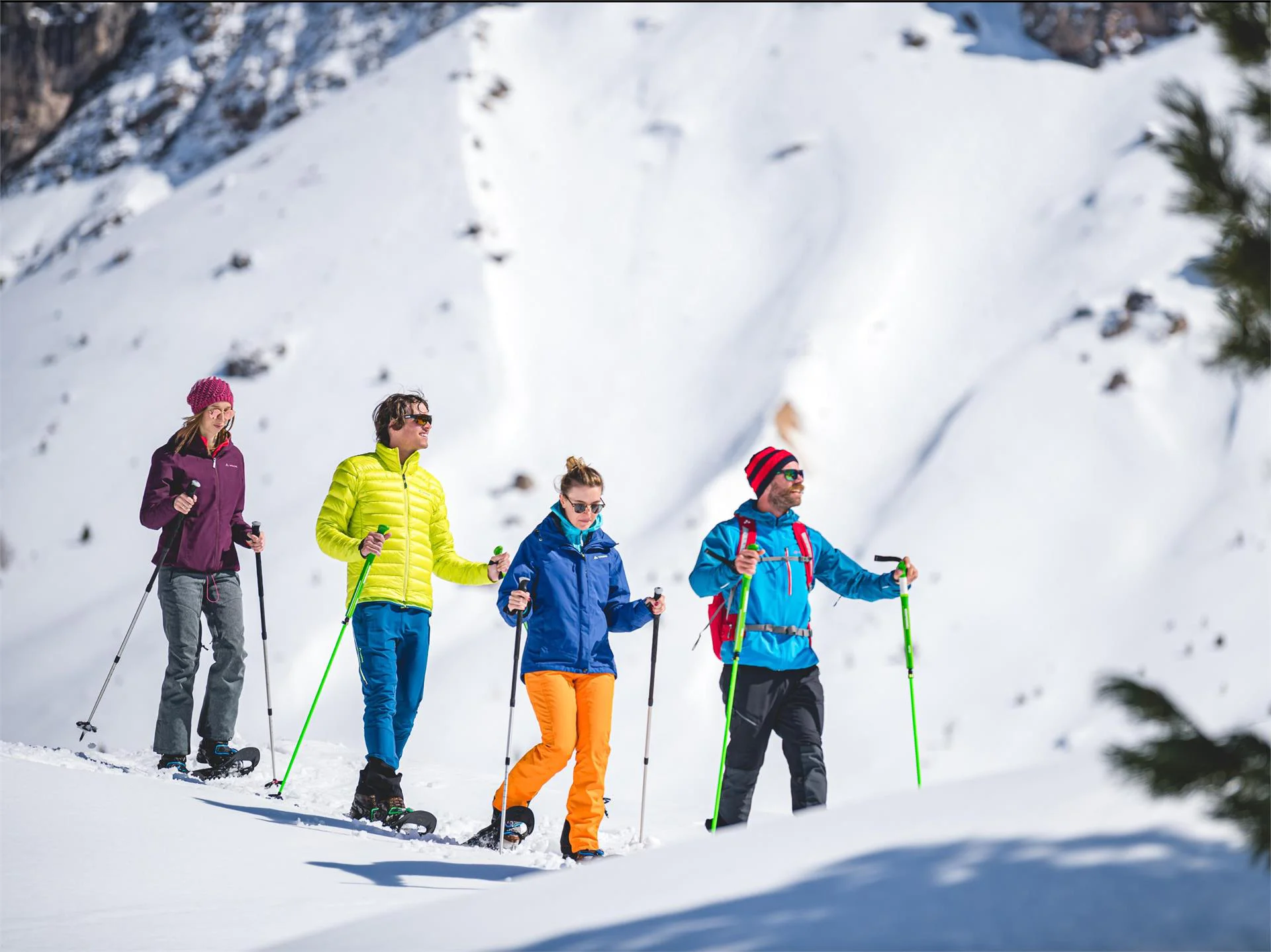 Snowshoe hike admiring the Odle Group S.Crestina Gherdëina/Santa Cristina Val Gardana 11 suedtirol.info