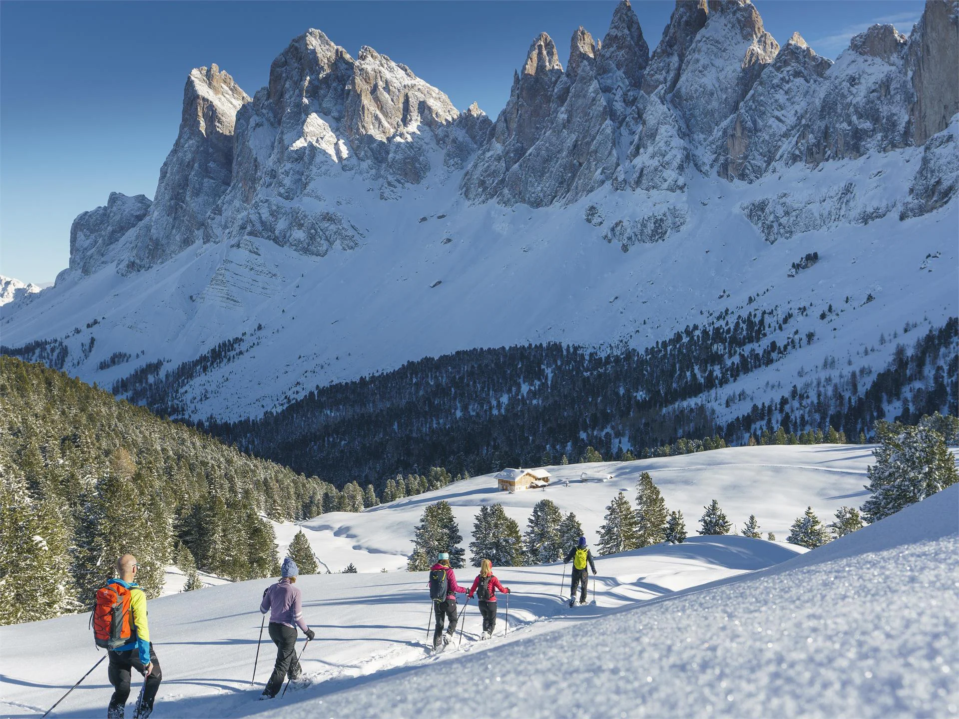 Snowshoe tour along the Adolf Munkel Trail Villnöss/Funes 3 suedtirol.info