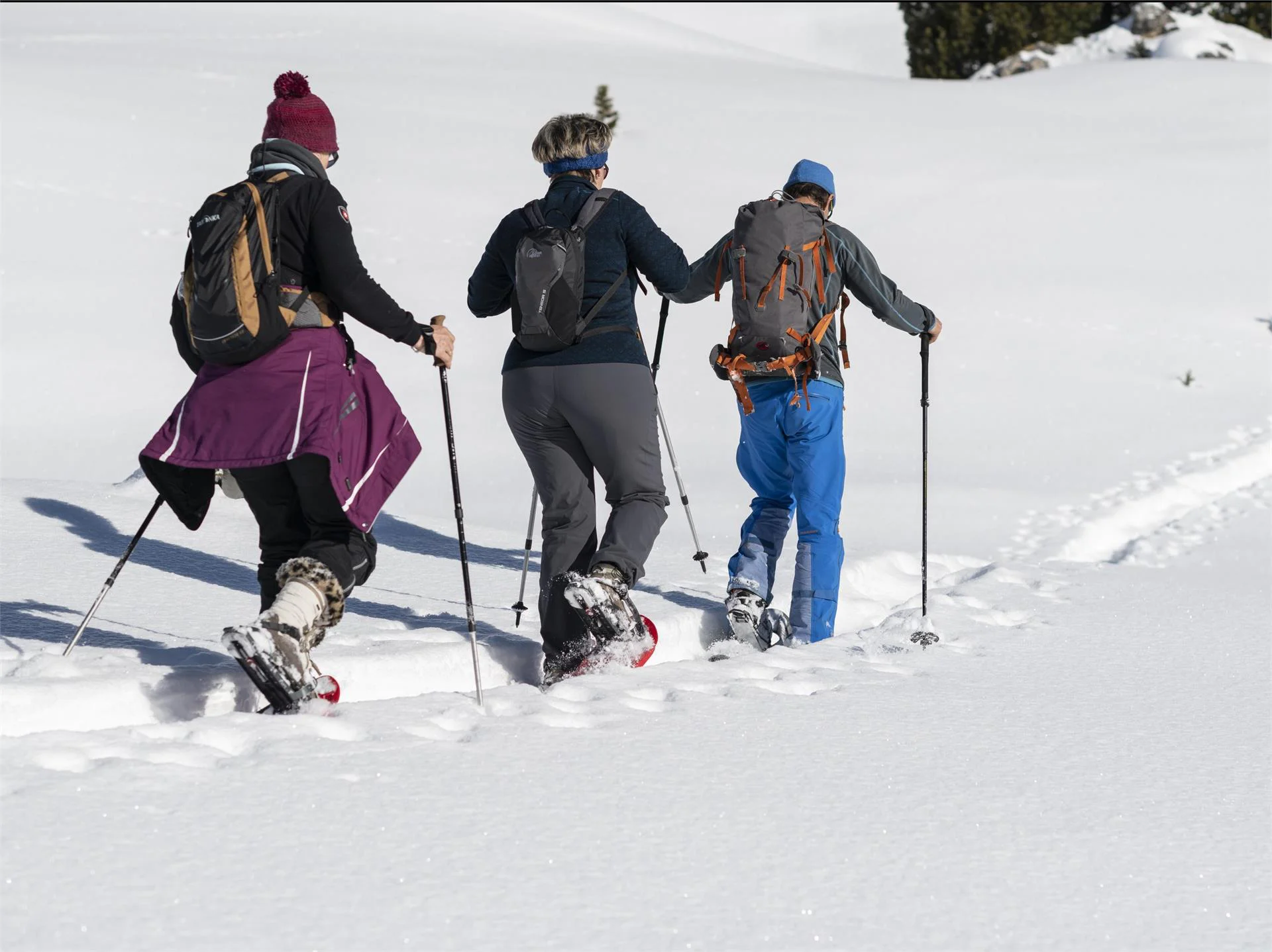 Snowshoe hike to Sëurasas S.Crestina Gherdëina/Santa Cristina Val Gardana 5 suedtirol.info