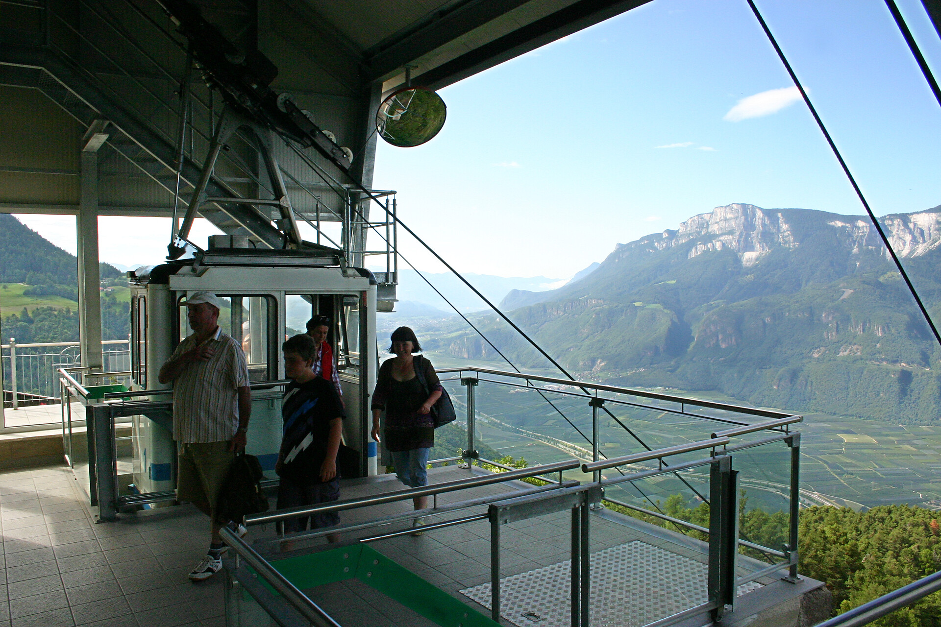 The mountain station of the cable car Vilpiano