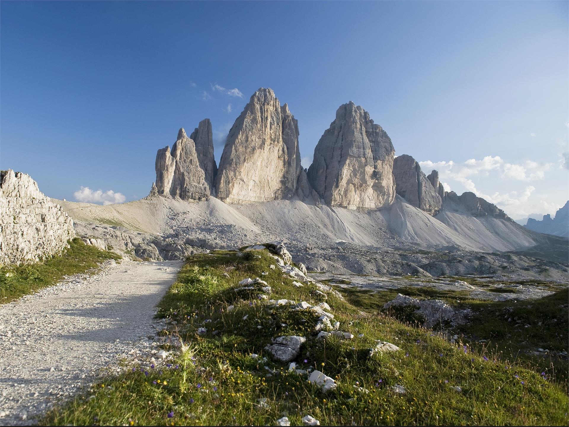 Summer hiking tour: View of the Three Peaks/Landro - Drei Zinnen Hütte/Rifugio Locatelli hut Toblach/Dobbiaco 2 suedtirol.info