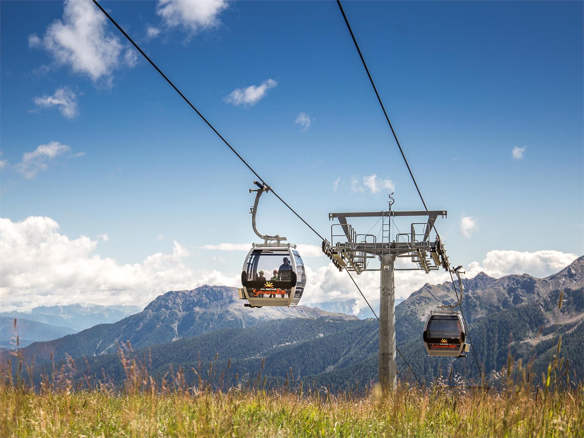 Schwemmalm cable car Ulten/Ultimo 2 suedtirol.info