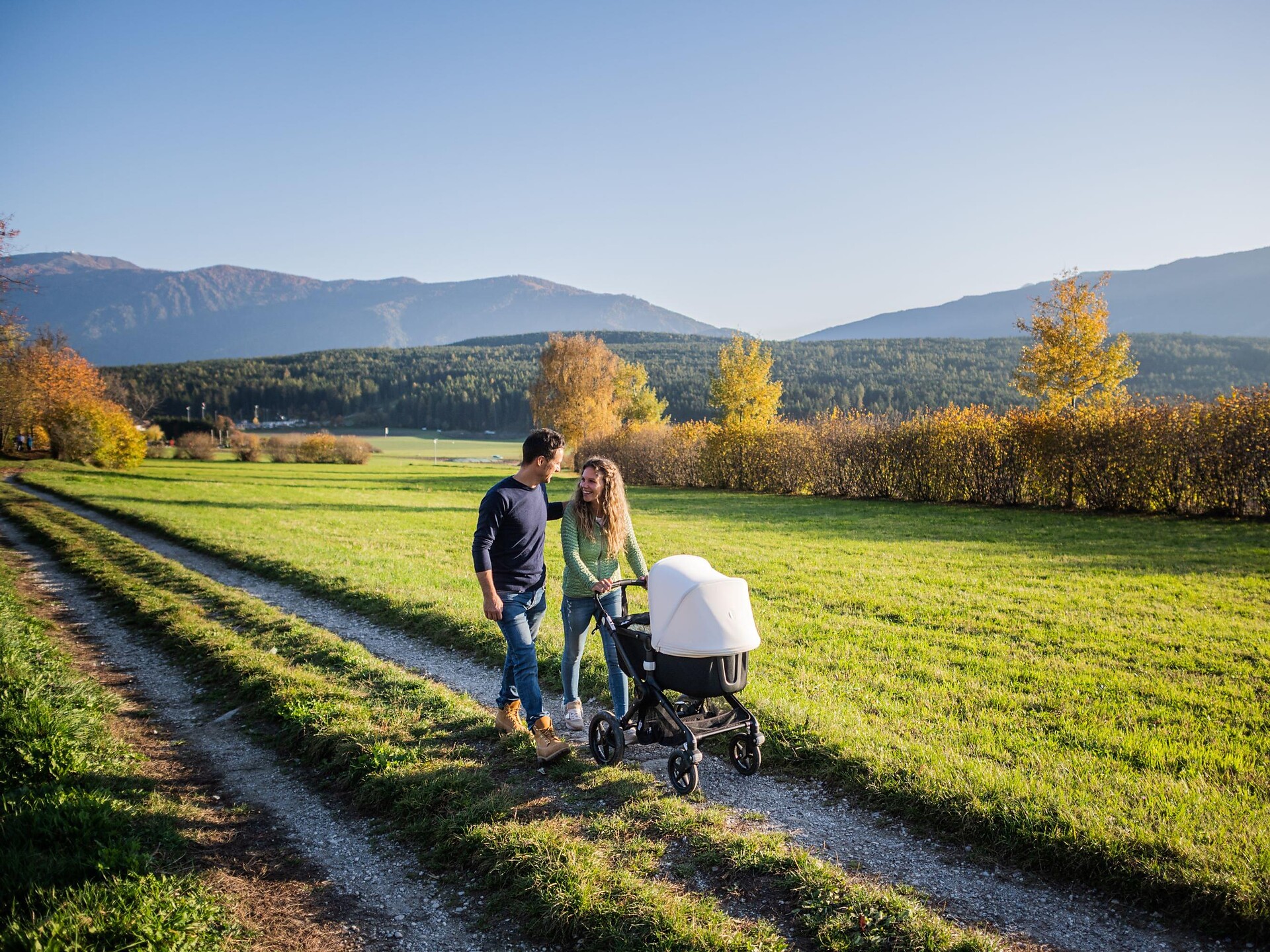Walk with strollers: Bruneck - Dietenheim - Luns - Bruneck  1 suedtirol.info
