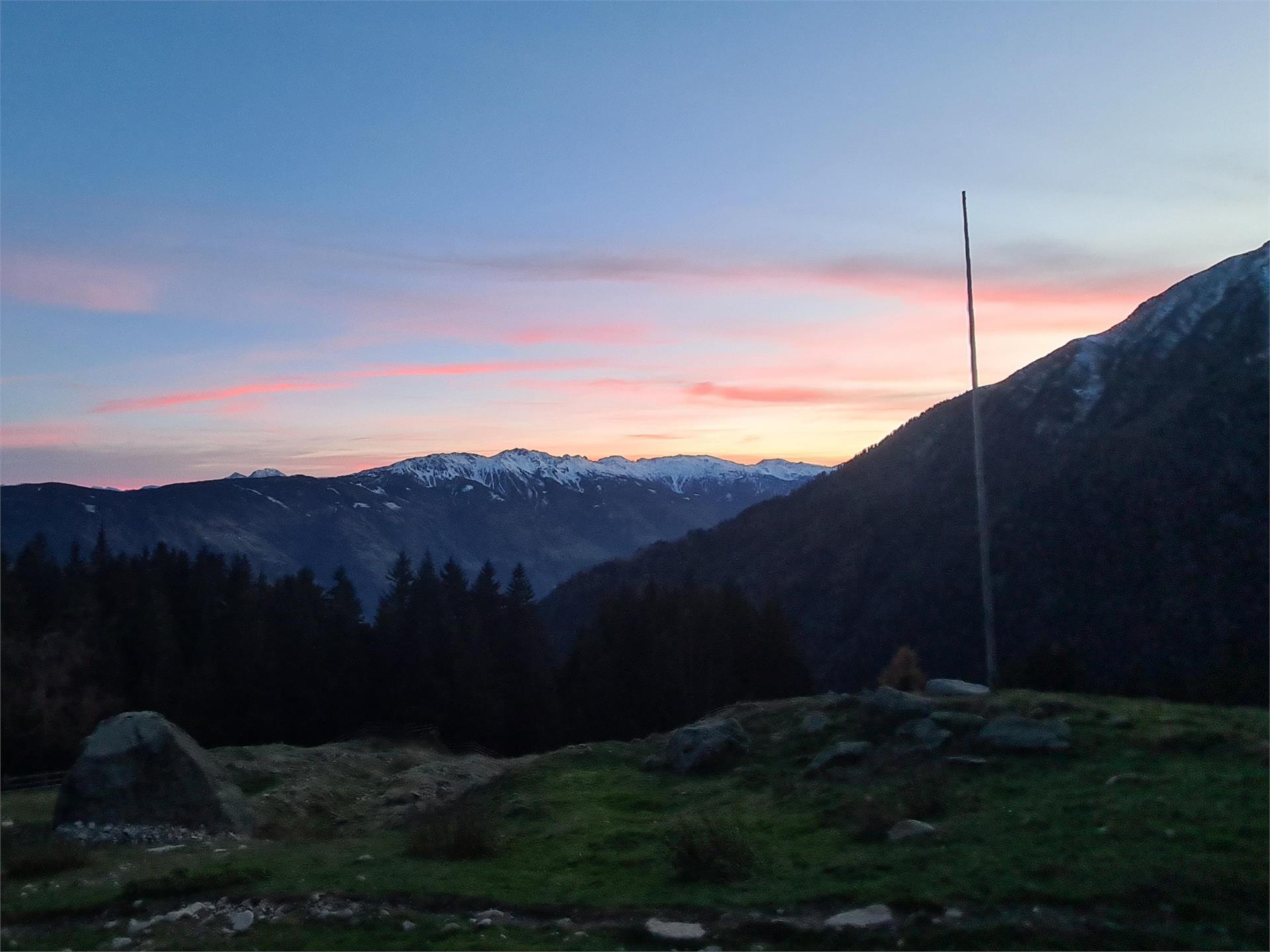 Sunrise tour on the Merano High Trail, Hohe Wiege - Nasereit refuge - Partschins Waterfall Partschins/Parcines 1 suedtirol.info