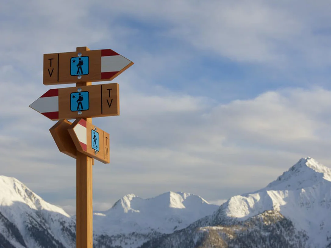 Schneeschuhwanderung über die Almen