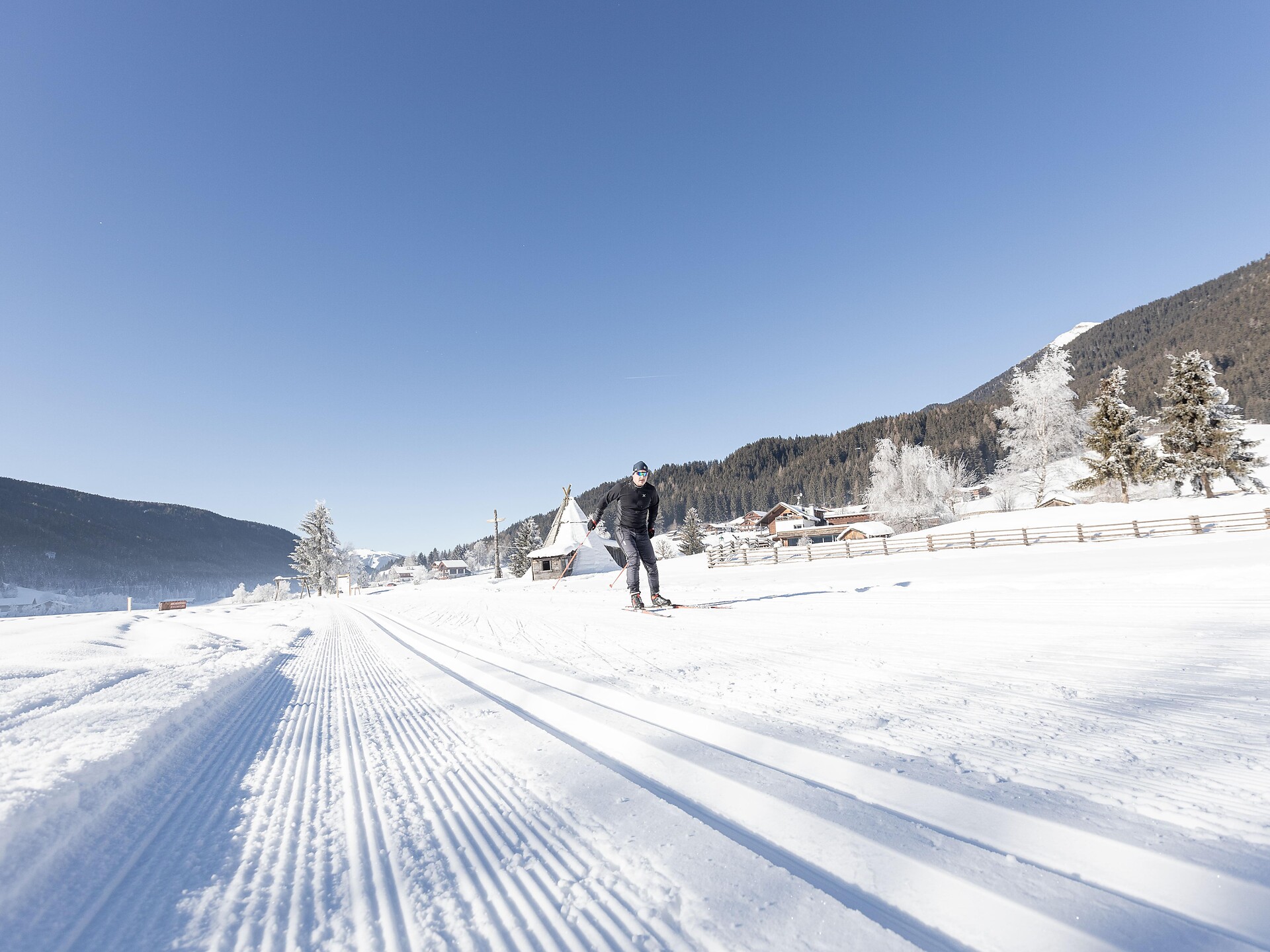 01/3 Tratto pista sci di fondo Val Casies: Binta Pub – Hotel Tyrol -  - #2 - suedtirol.info