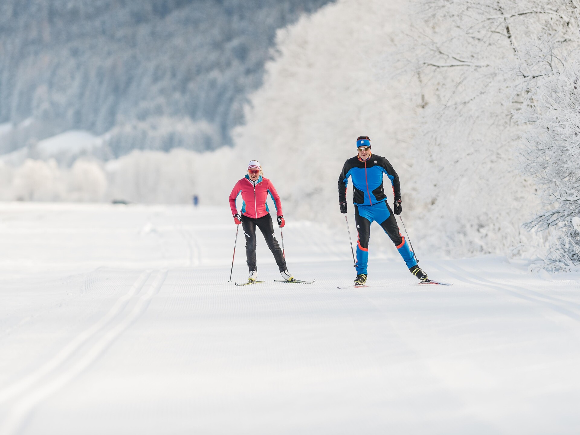 Cross country ski track Val Casies Valley