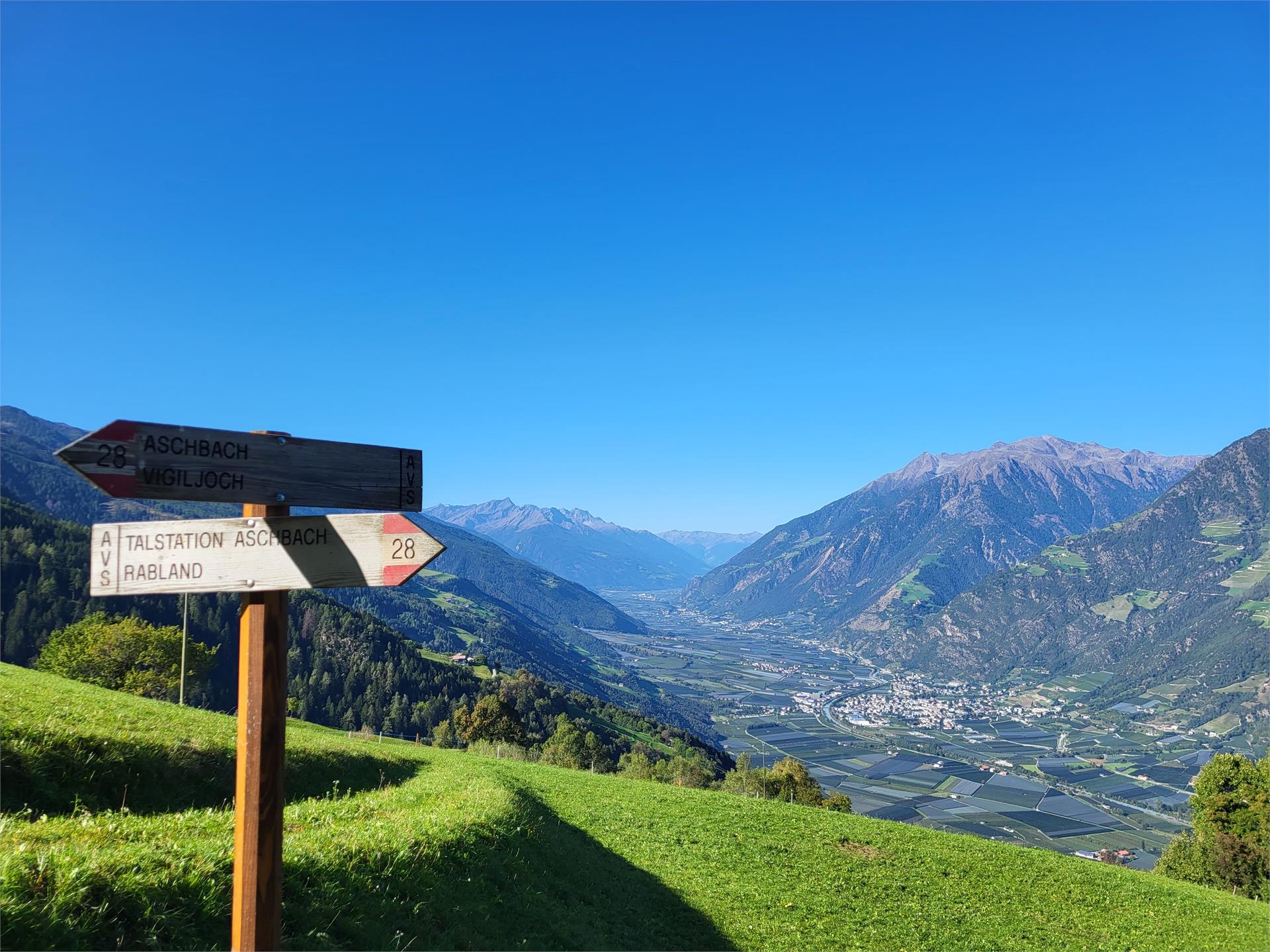Hiking tour from Rabland to Aschbach Algund/Lagundo 1 suedtirol.info