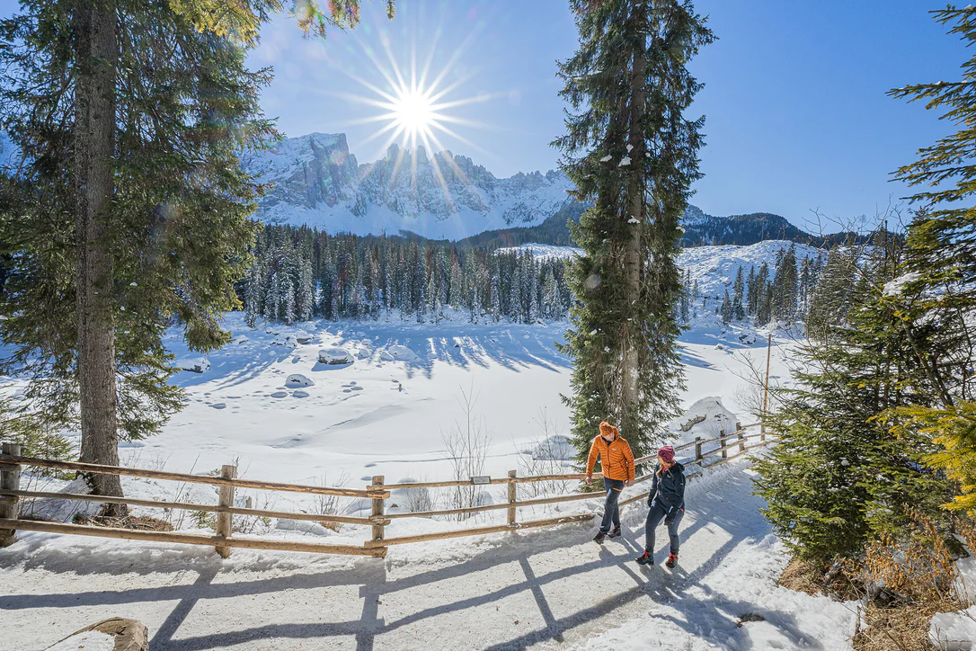 Winter hike from Welschnofen | Nova Levante to Lake Carezza
