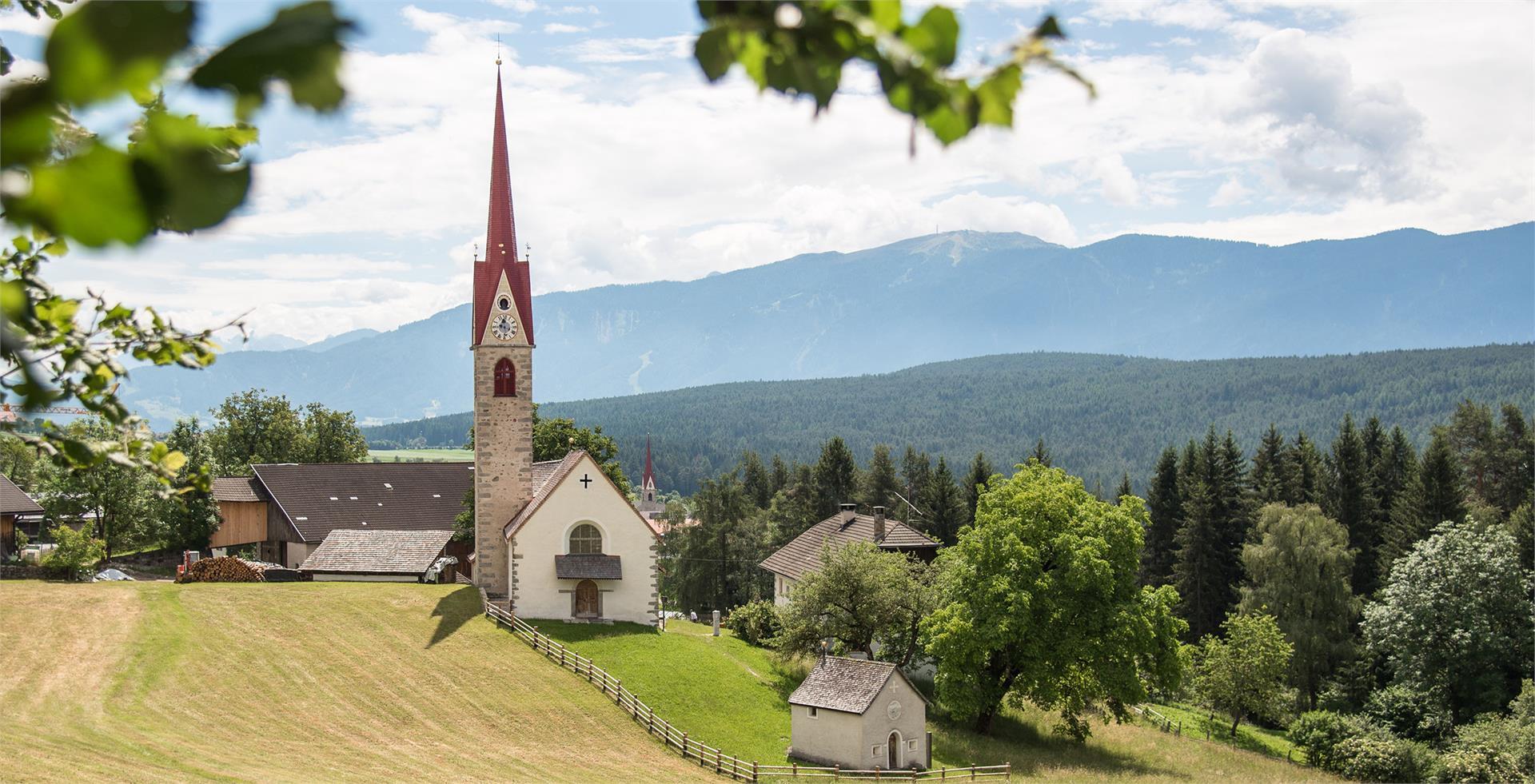 Vier-Kirchen-Weg - Variante Hofern Bushaltestelle Pfalzen 2 suedtirol.info