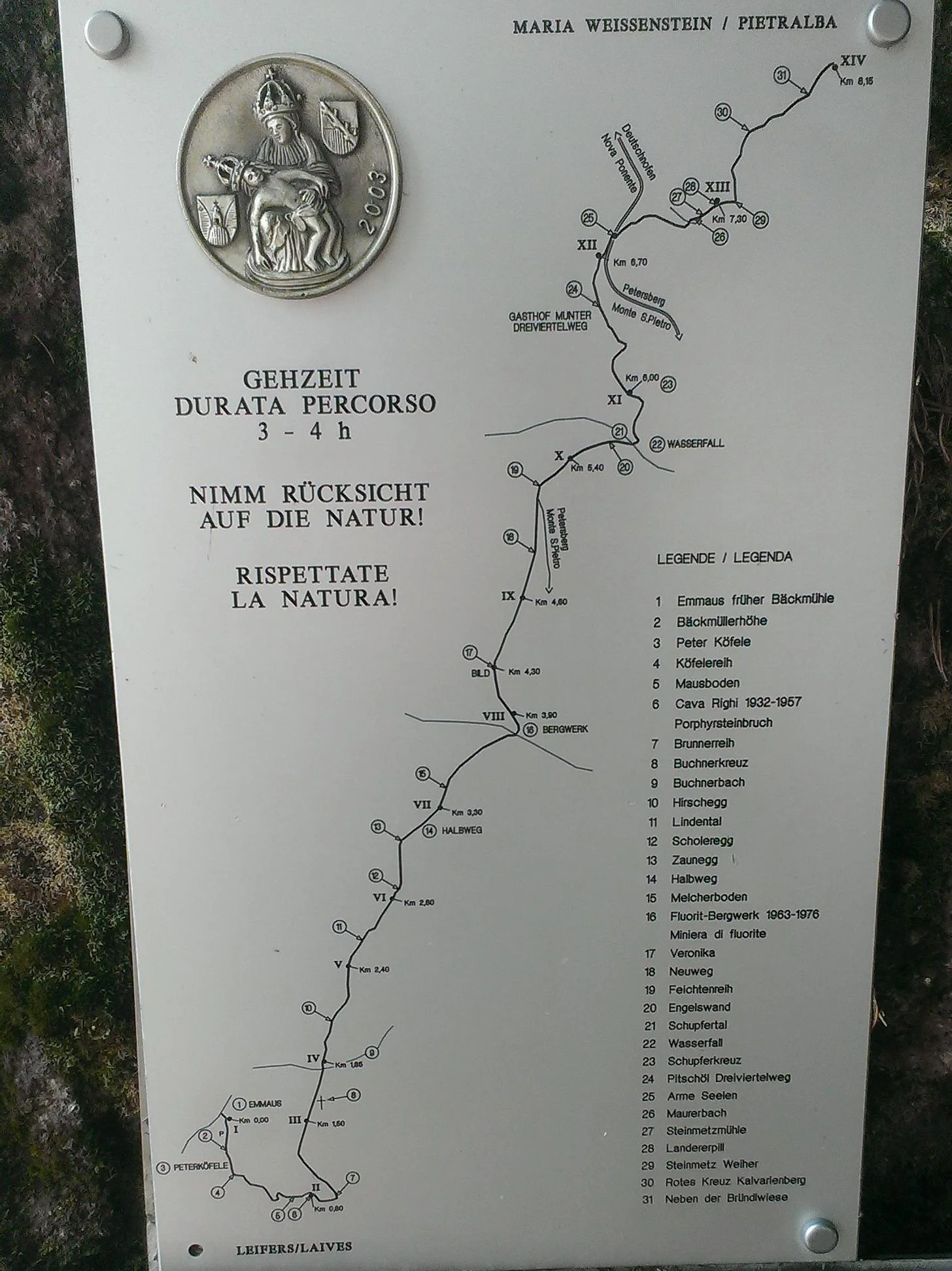 Hike from Laives/Leifers to the Maria Weißenstein pilgrimage site Laives/Leifers 2 suedtirol.info