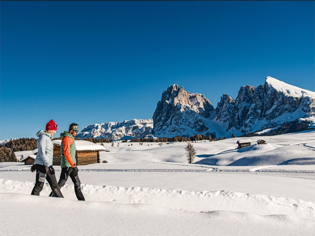 Winter hike to the refuge Mahlknechthütte Hut