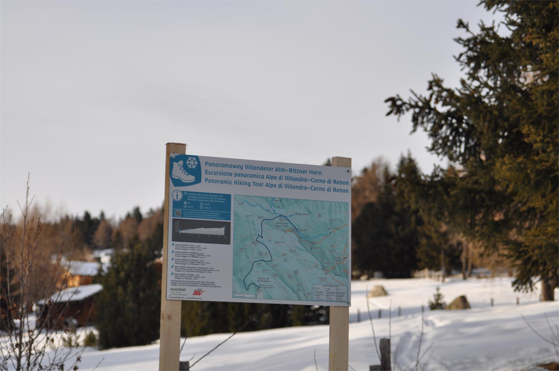 Escursione invernale dall'Älpe die Villandro al Corno del Renon Villandro 2 suedtirol.info