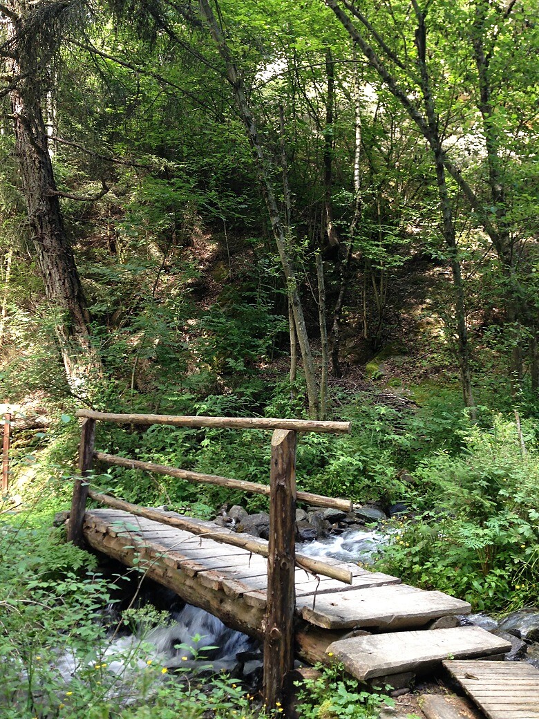 Idyllische Brücke am Lottersteig