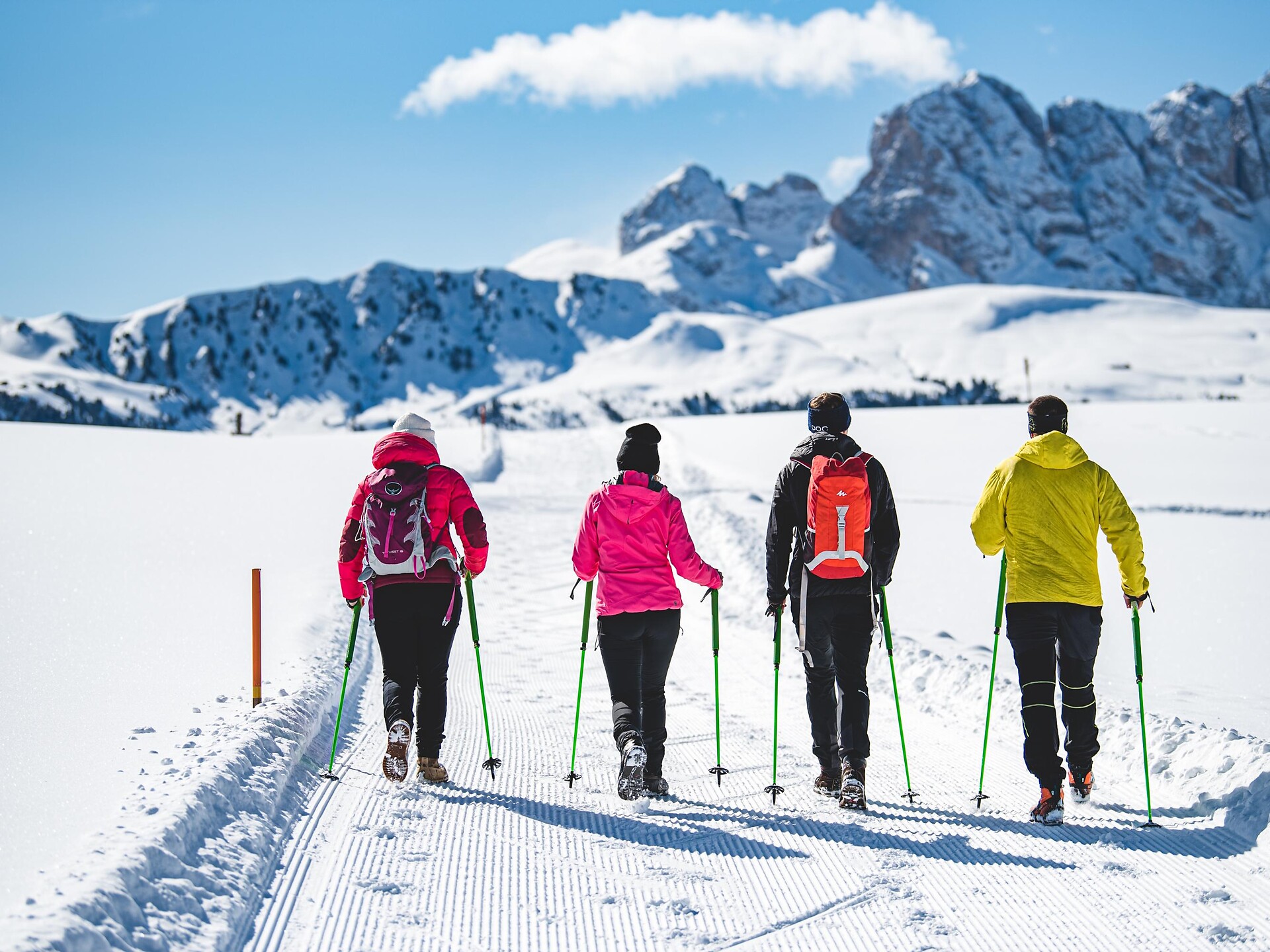 Winterwanderung am Fuße der Langkofelgruppe  - Dolomitenregion Gröden - #8 - suedtirol.info