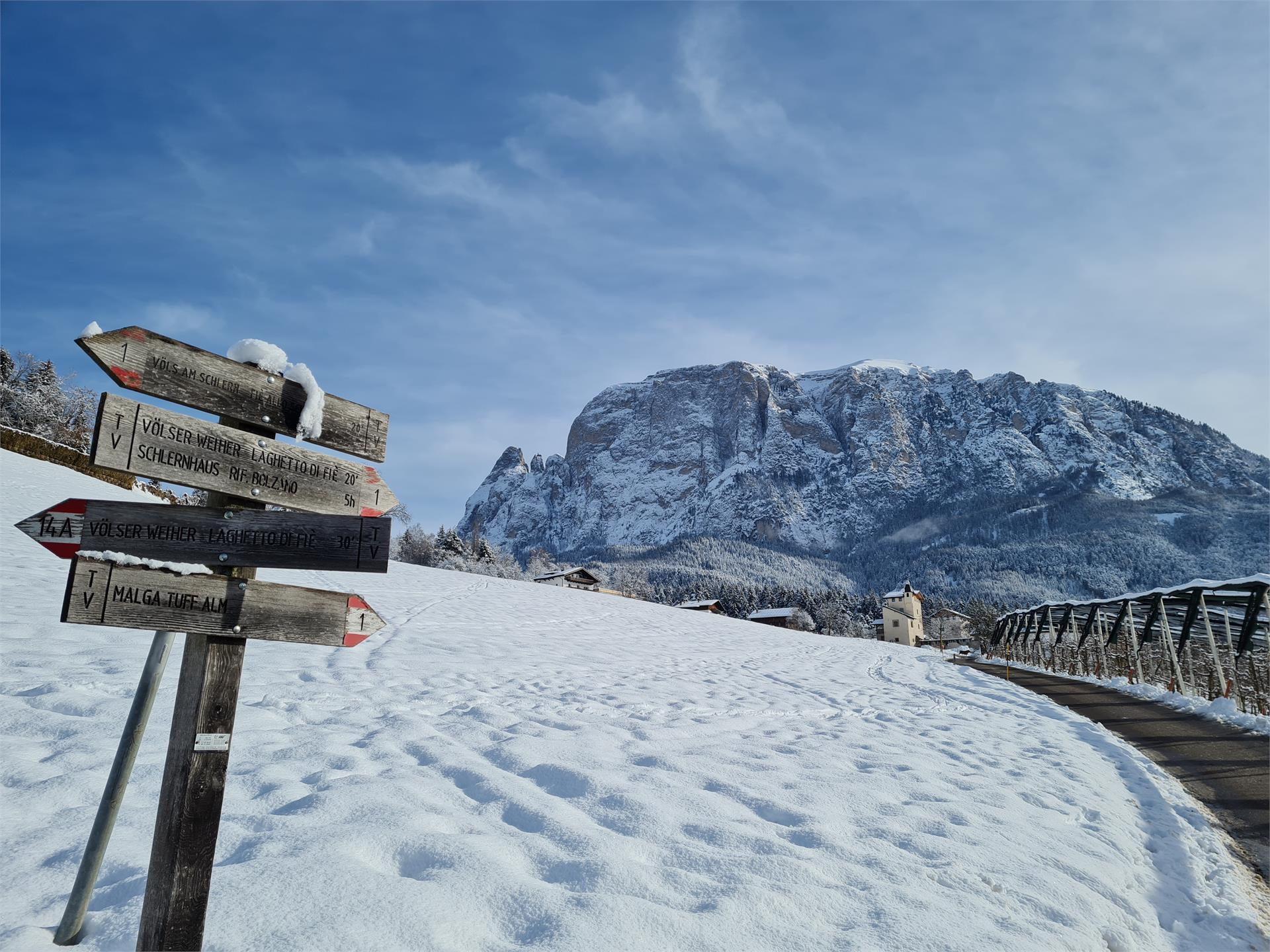 Winterwanderung von Völs zum Völser Weiher Völs am Schlern 2 suedtirol.info