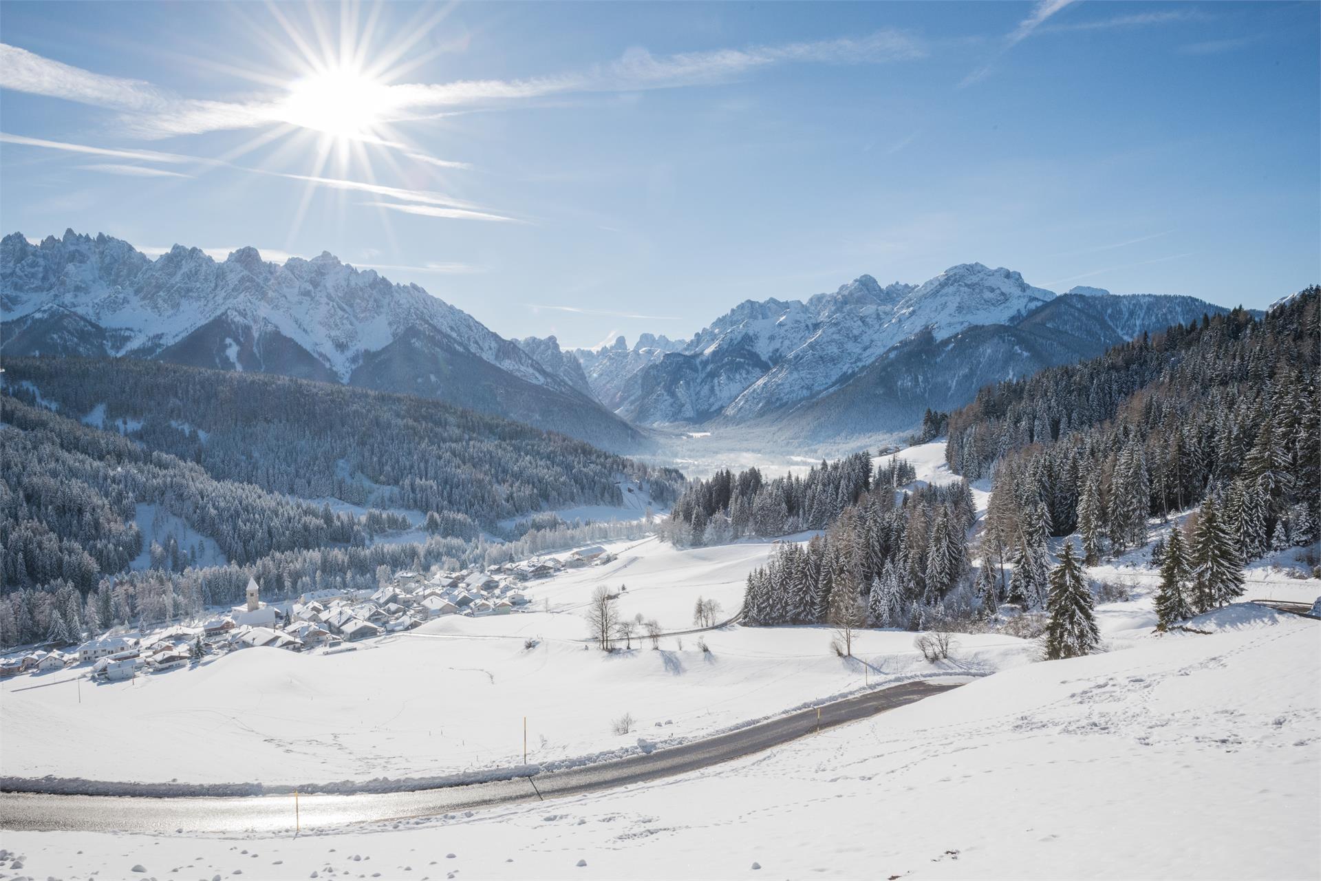 Winterwanderung: Panoramaweg Frondeigen Toblach 1 suedtirol.info