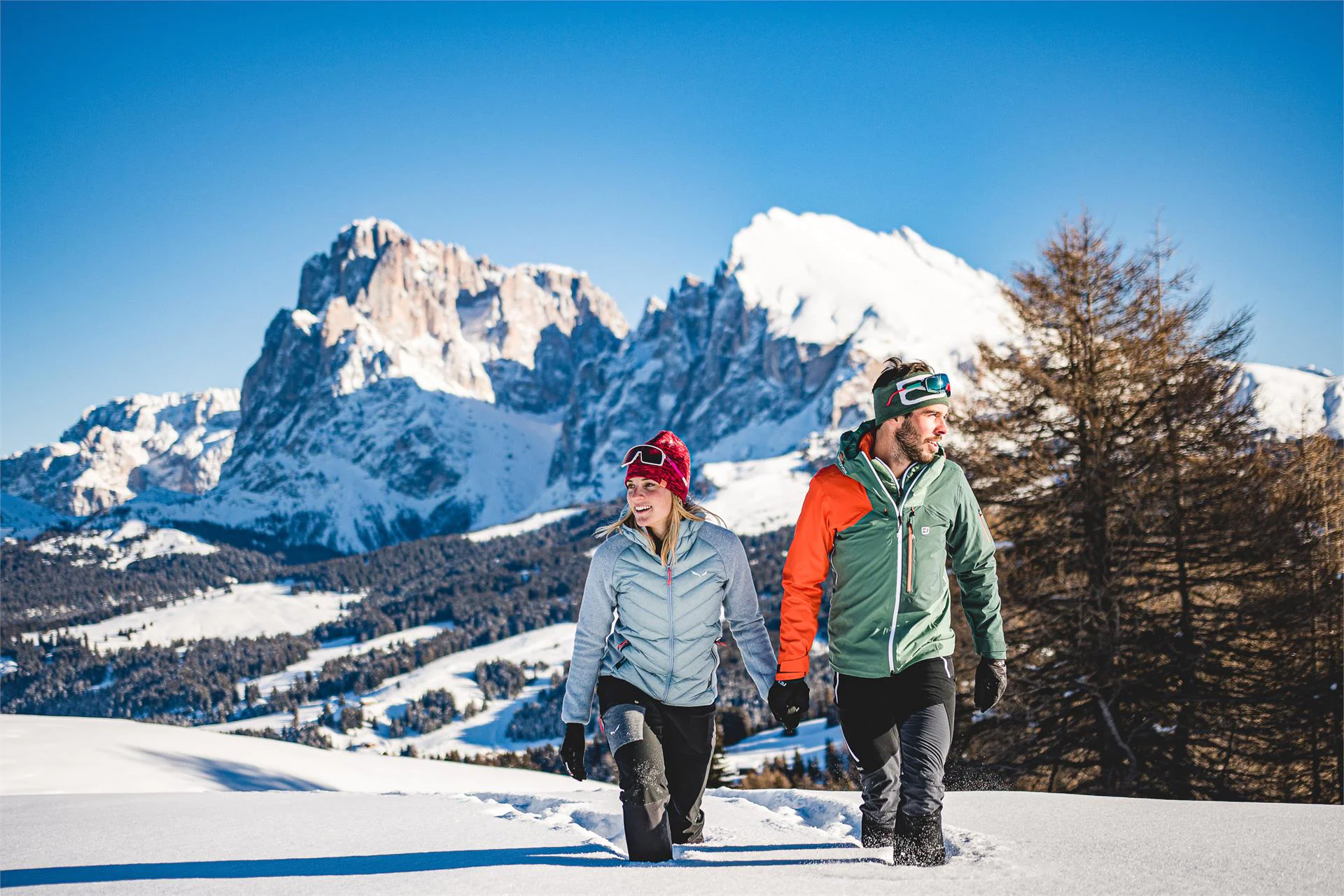 Winter hike to the Sanon Hut Kastelruth/Castelrotto 2 suedtirol.info