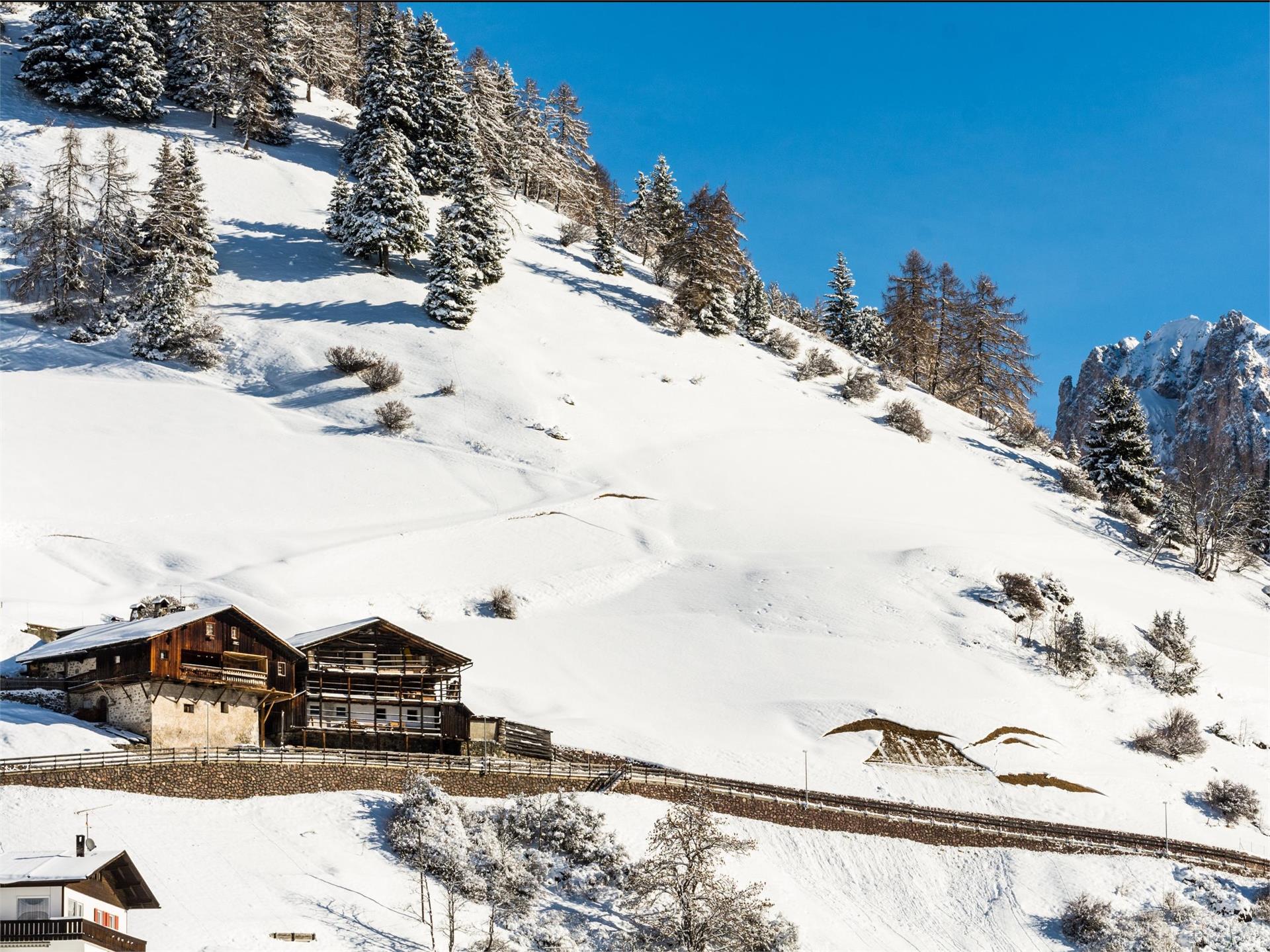 Winter path traditional farm crawl Sëlva/Selva 3 suedtirol.info