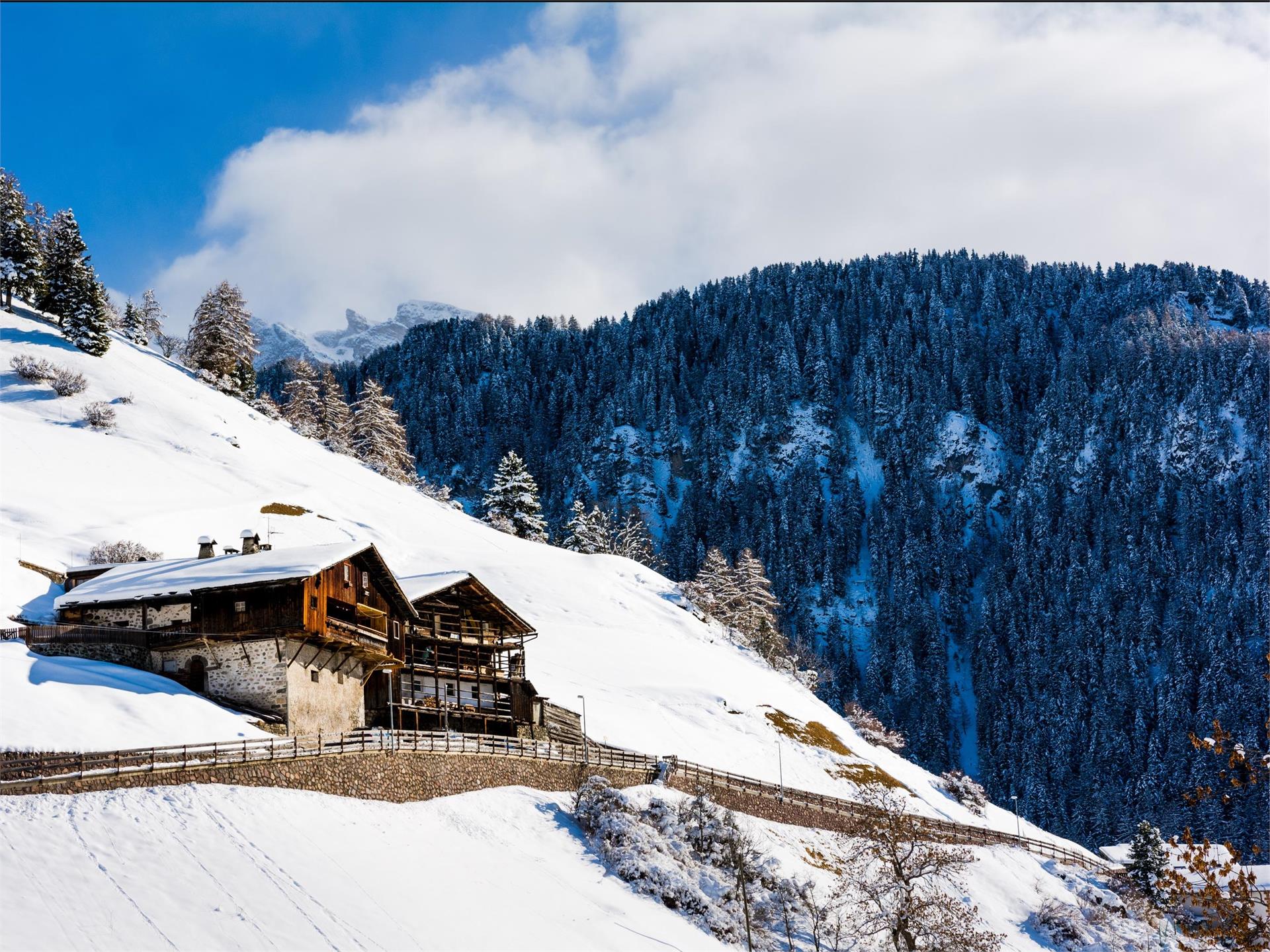 Winter path traditional farm crawl Sëlva/Selva 1 suedtirol.info