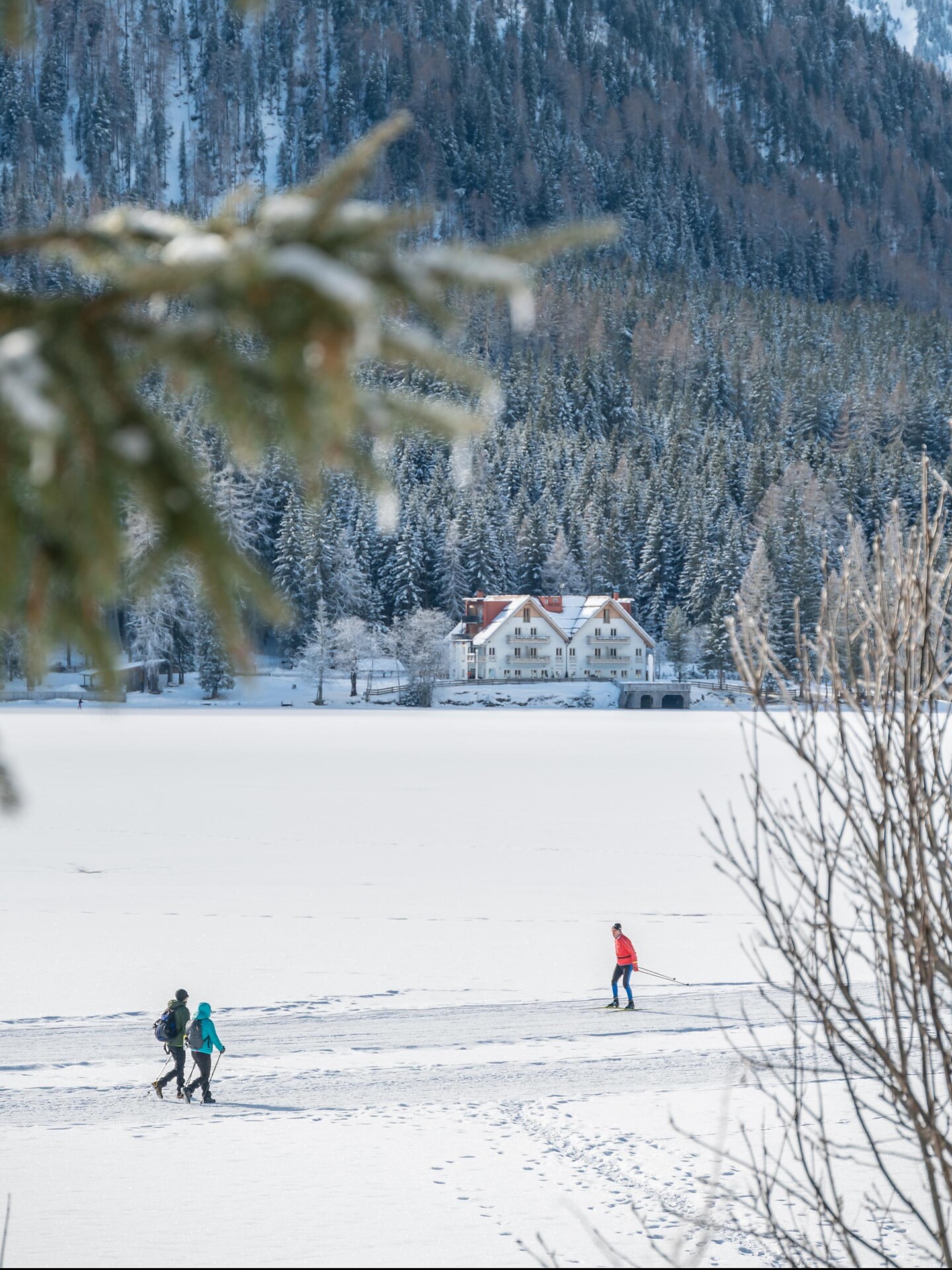 Winter hiking trail at Lake Antholz - Dolomites Region Kronplatz/Plan de Corones - #1 - suedtirol.info