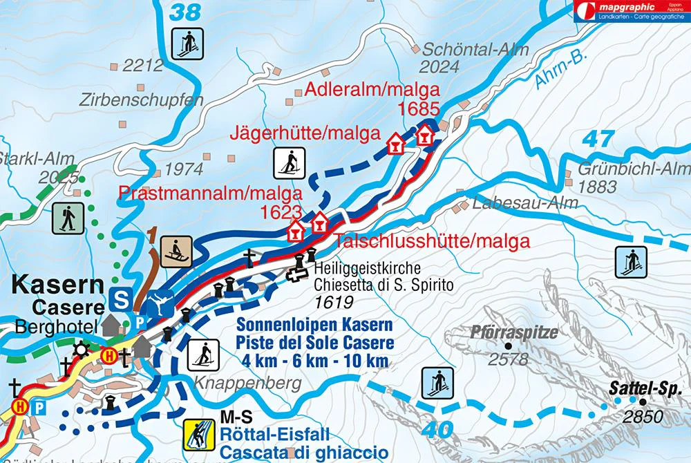 Winter hiking trail at the end of the valley in Casere-Kasern Prettau/Predoi 1 suedtirol.info