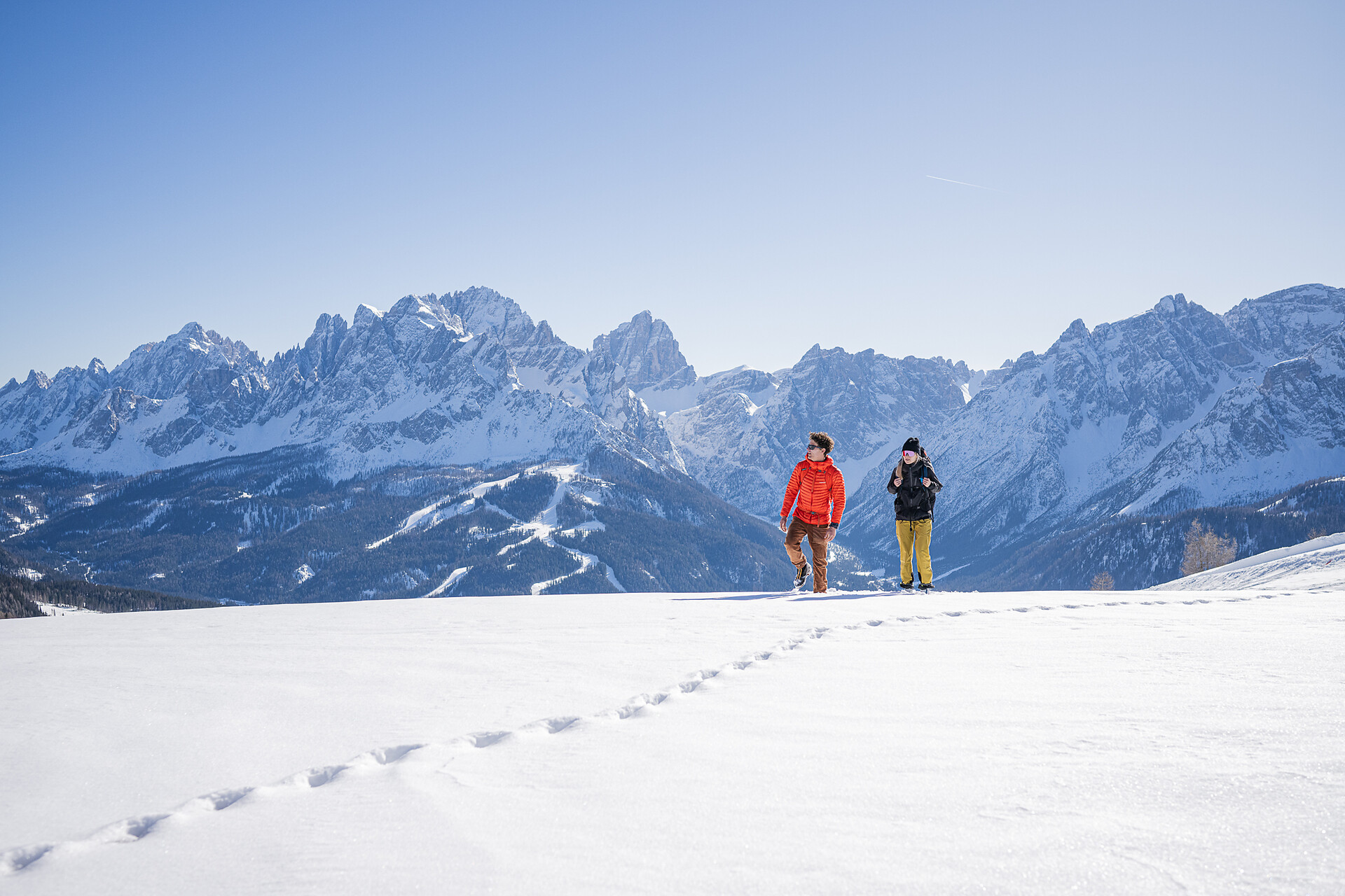 Escursione invernale: Ristorante Monte Elmo - Rifugio Gallo Cedrone - Regione dolomitica 3 Cime - #1 - suedtirol.info
