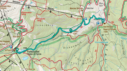 Hike Bad Bergfall - Furkelpass/Passo Furcia Al Plan/San Vigilio 1 suedtirol.info
