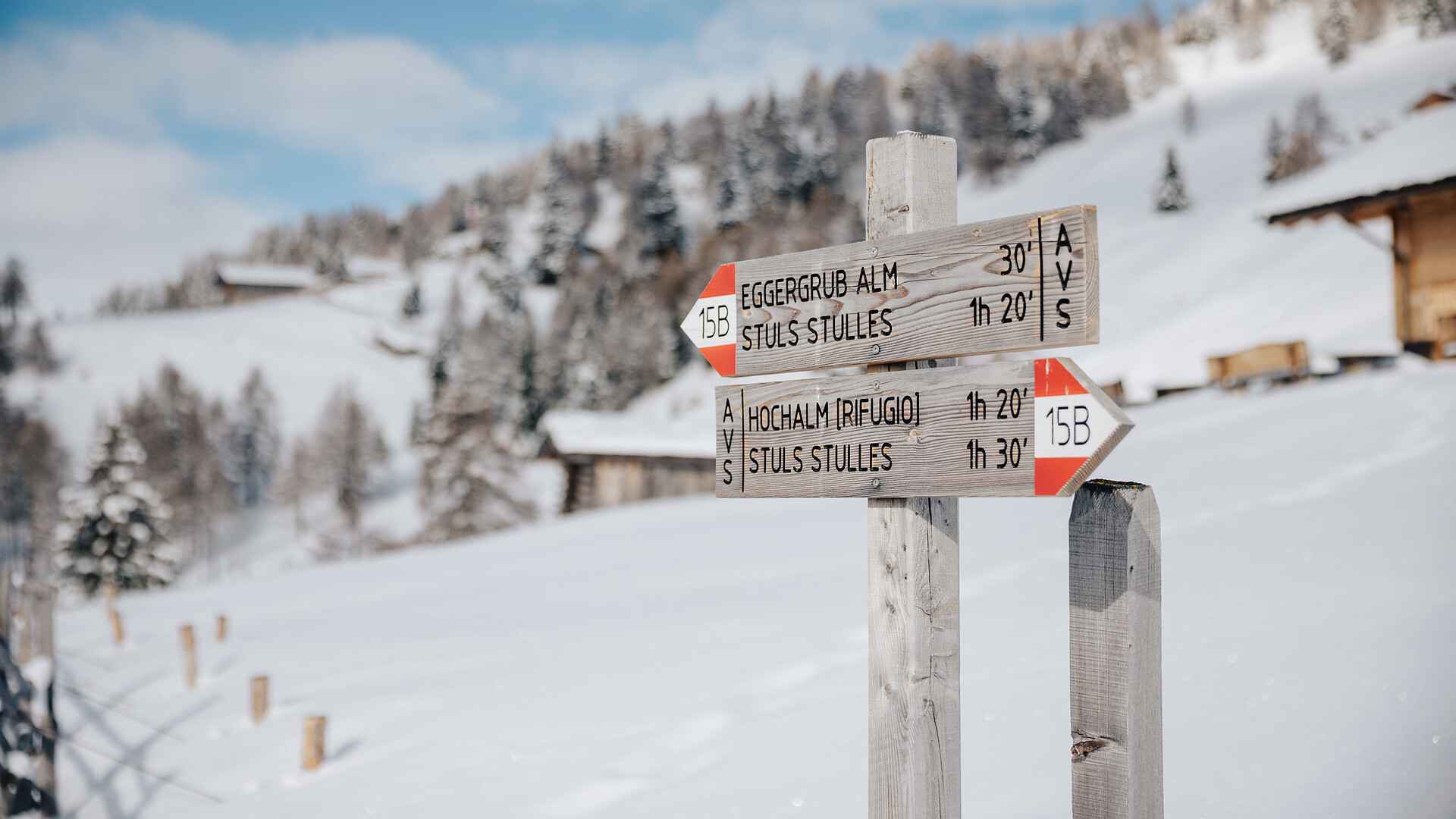 Winter hike from Stuls to Egger-Grub-Alm Alp - Meran/Merano and environs - #1 - suedtirol.info