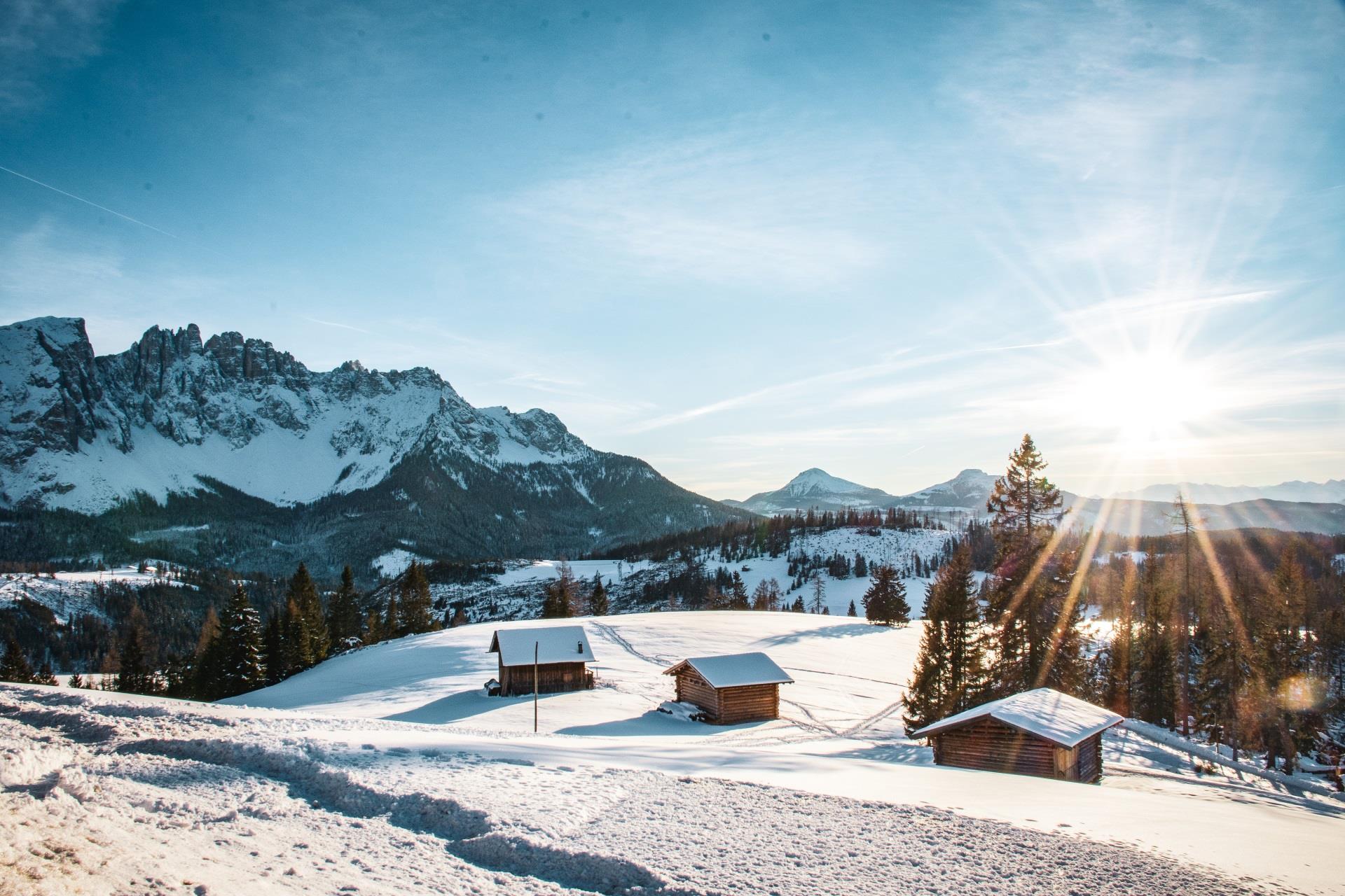 Winter hike from the Frommeralm hut to Ochsenhütte hut Welschnofen/Nova Levante 1 suedtirol.info