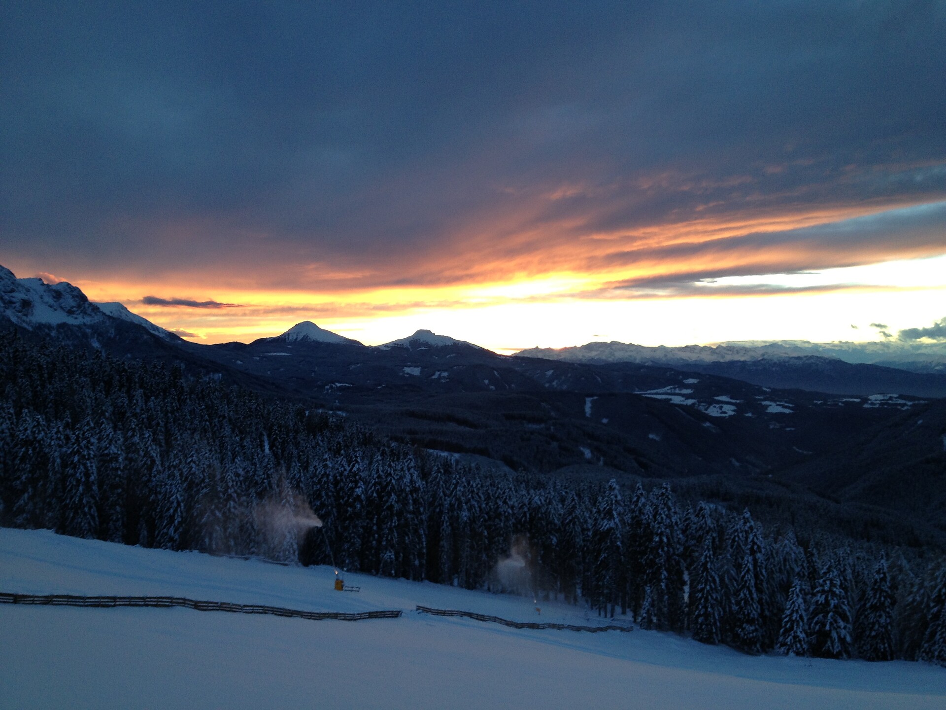 Sonnenuntergang Messnerjoch