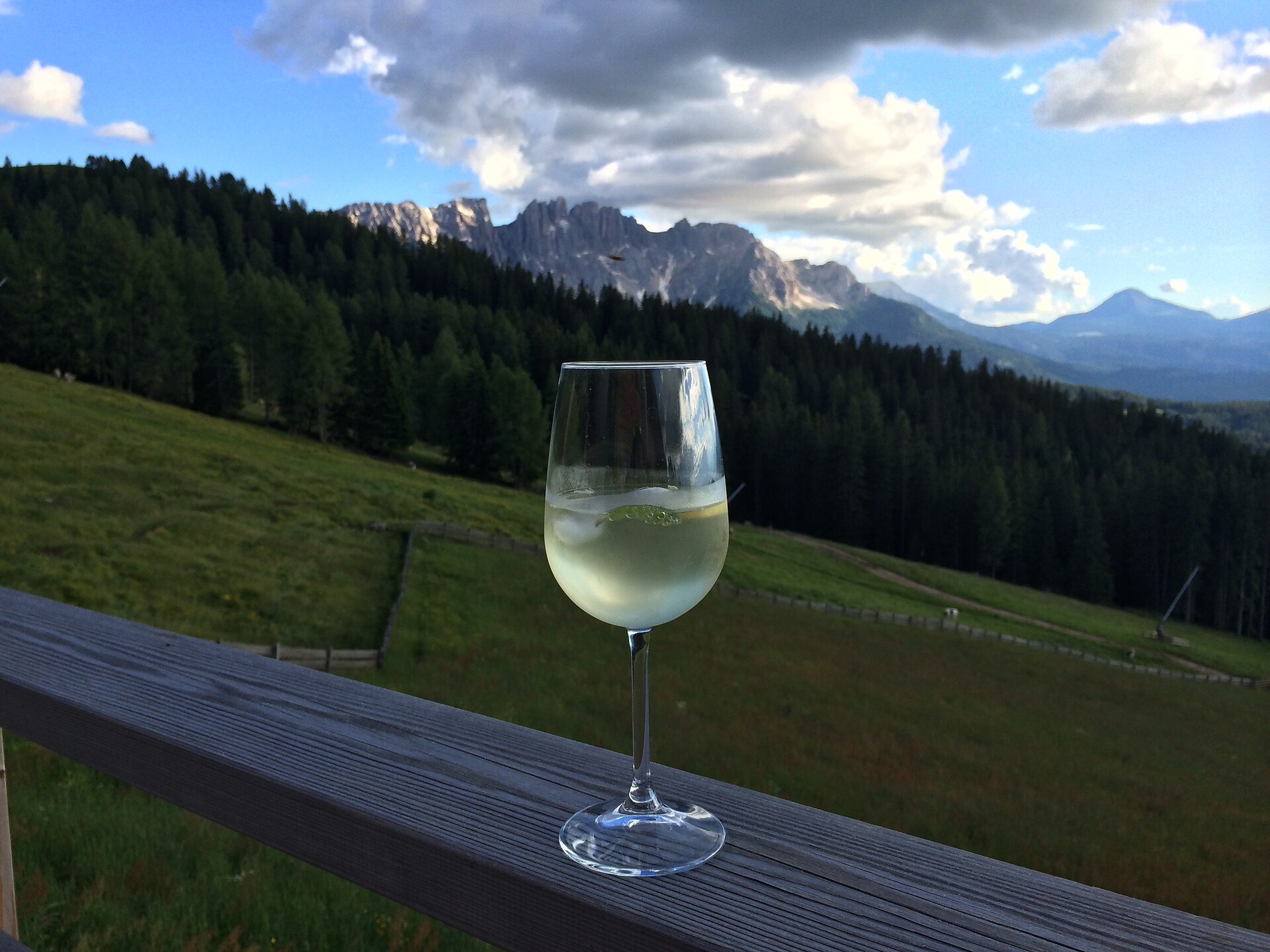 Aperitiv Almhütte Messnerjoch Südtirol Dolomiten