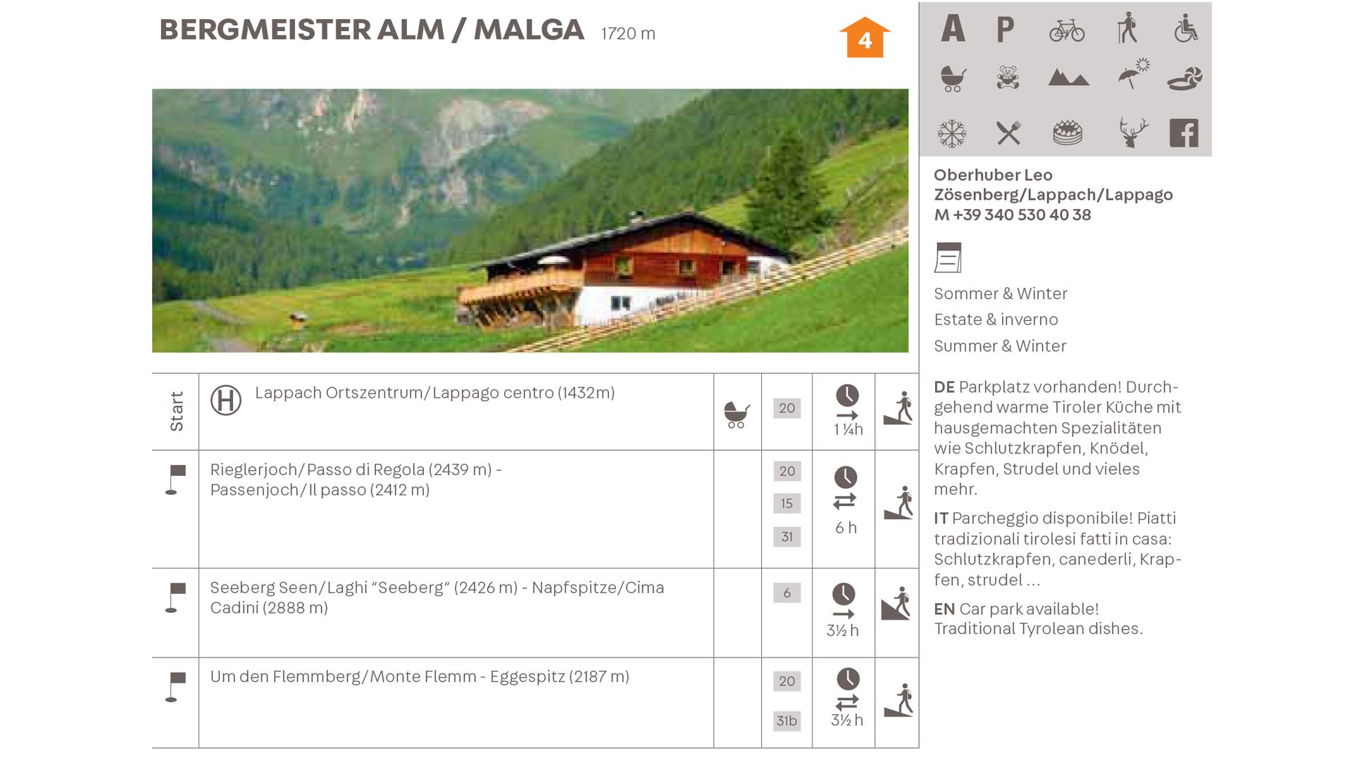 Malga Bergmeisteralm Mühlwald/Selva dei Molini 2 suedtirol.info