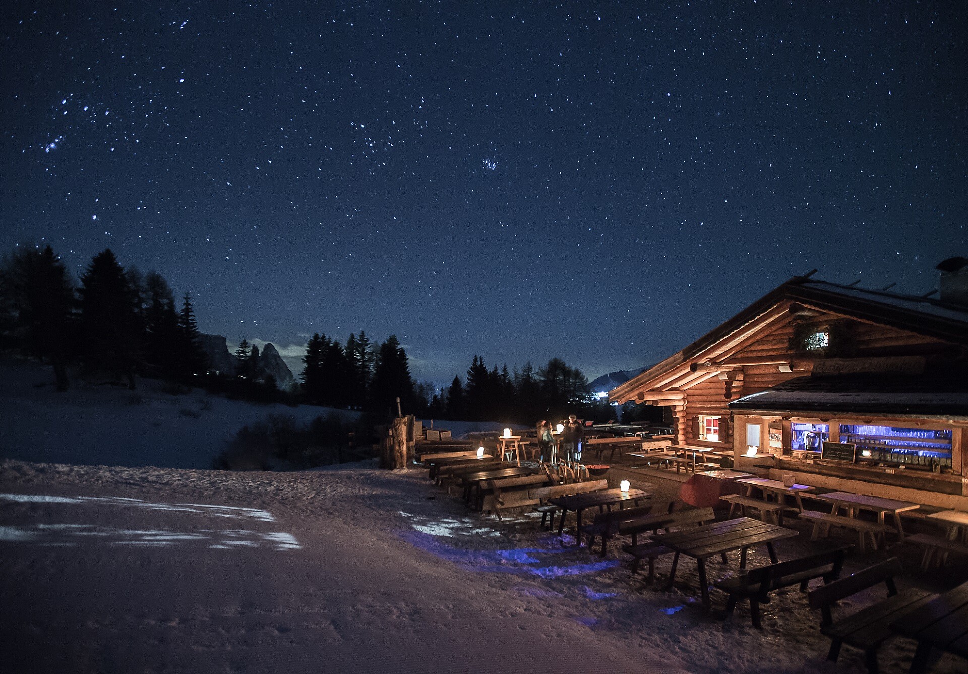 Malga Gostner Inverno Notte