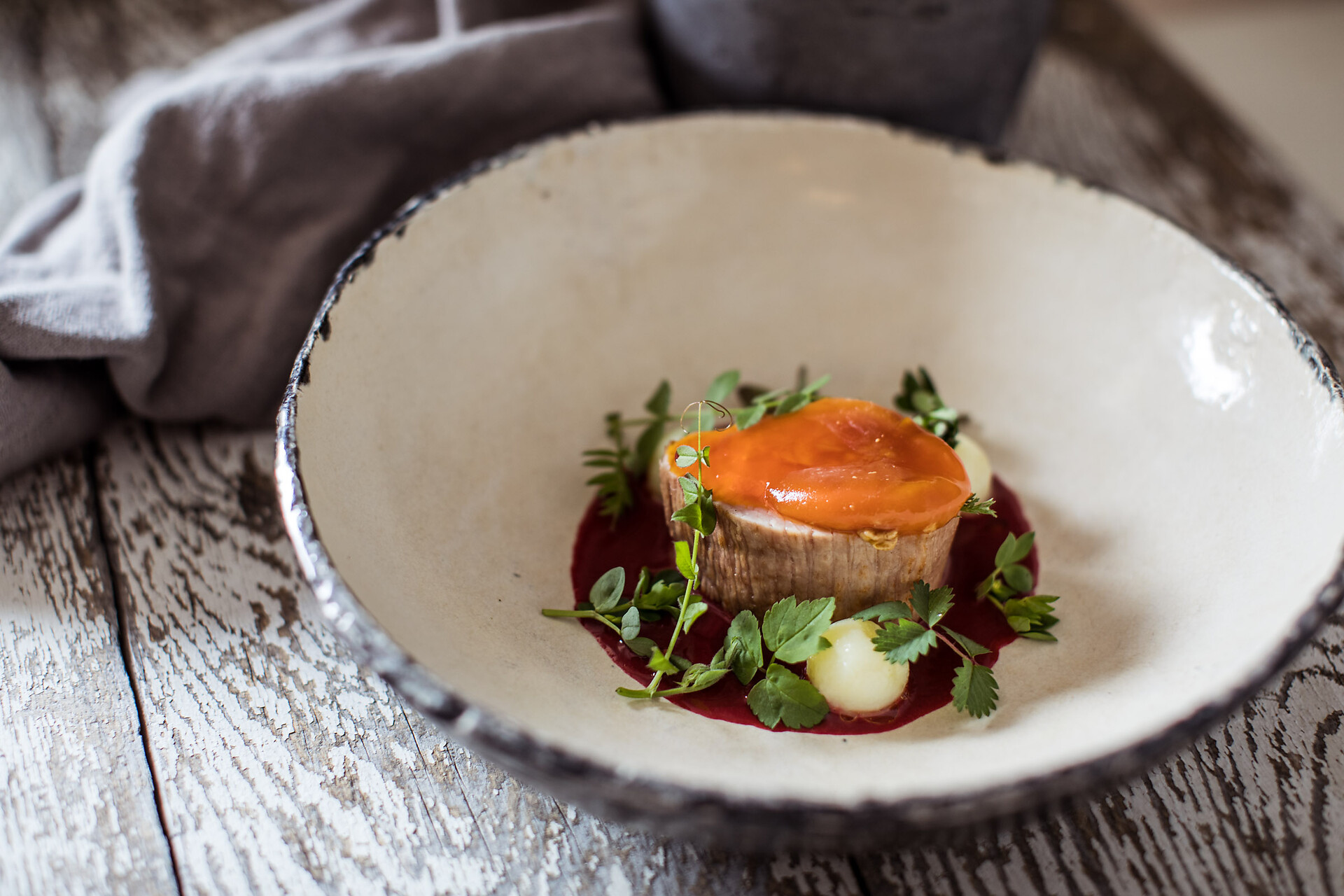 Veal / Wild Herbs / Potatoes / Egg
