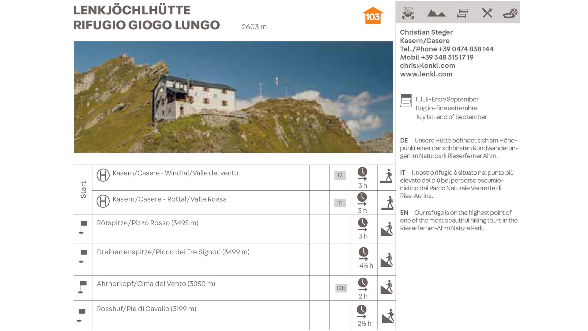 Rifugio Giogo Lungo-Lenkjöchlhütte hut Prettau/Predoi 2 suedtirol.info