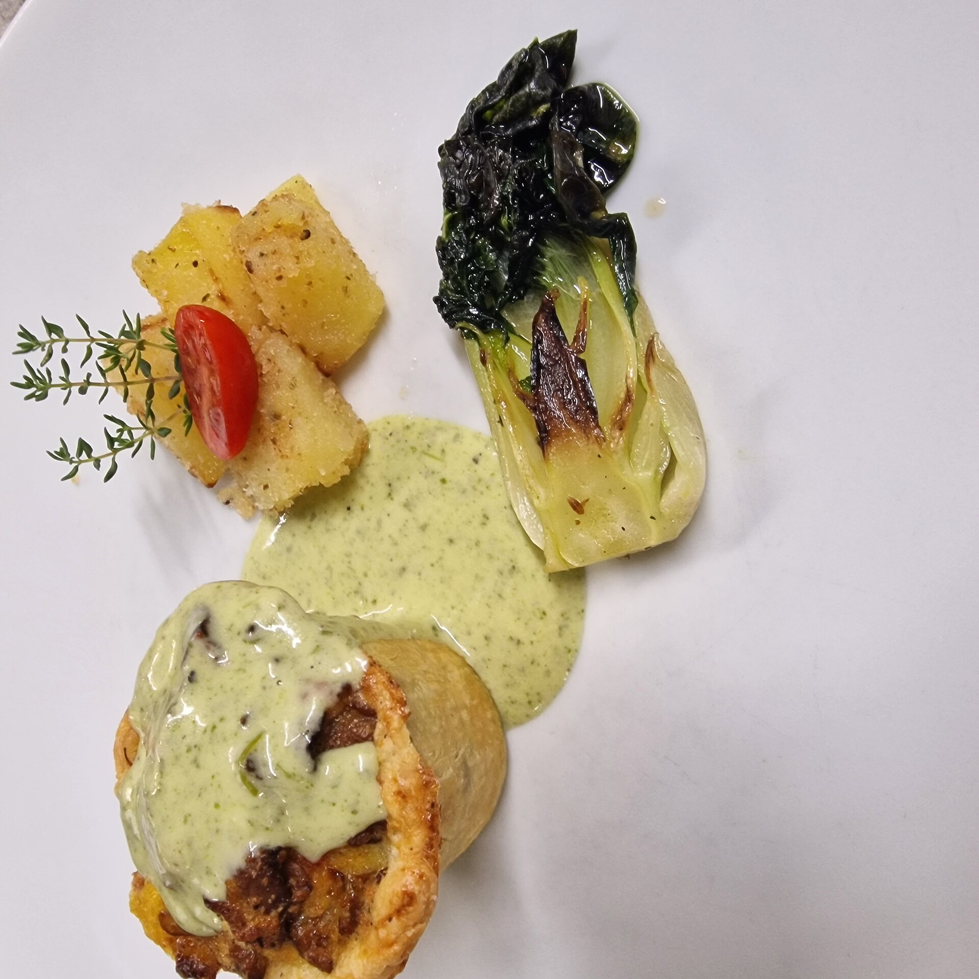 Tortino di finferli e porri